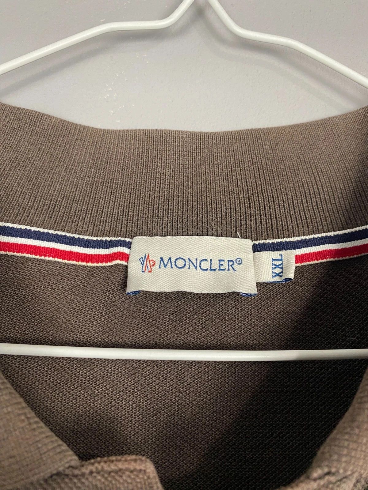 Moncler Moncler Polo Shirt XXL Brown Maglia Slim Fit Logo Size US XXL / EU 58 / 5 - 3 Thumbnail