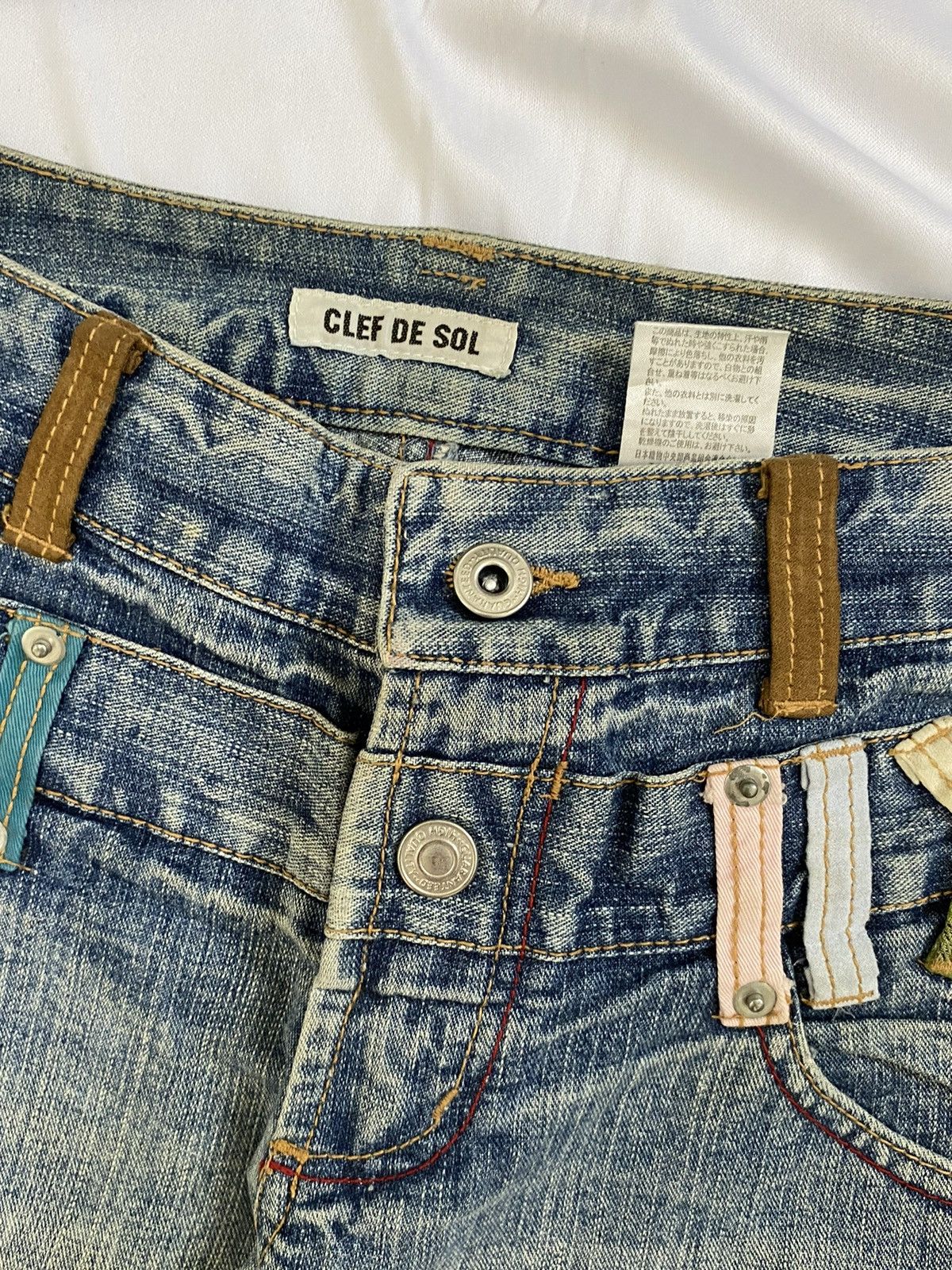 Le Grande Bleu (L.G.B.) clef de sol flare double waist jeans pant Size US 30 / EU 46 - 4 Thumbnail