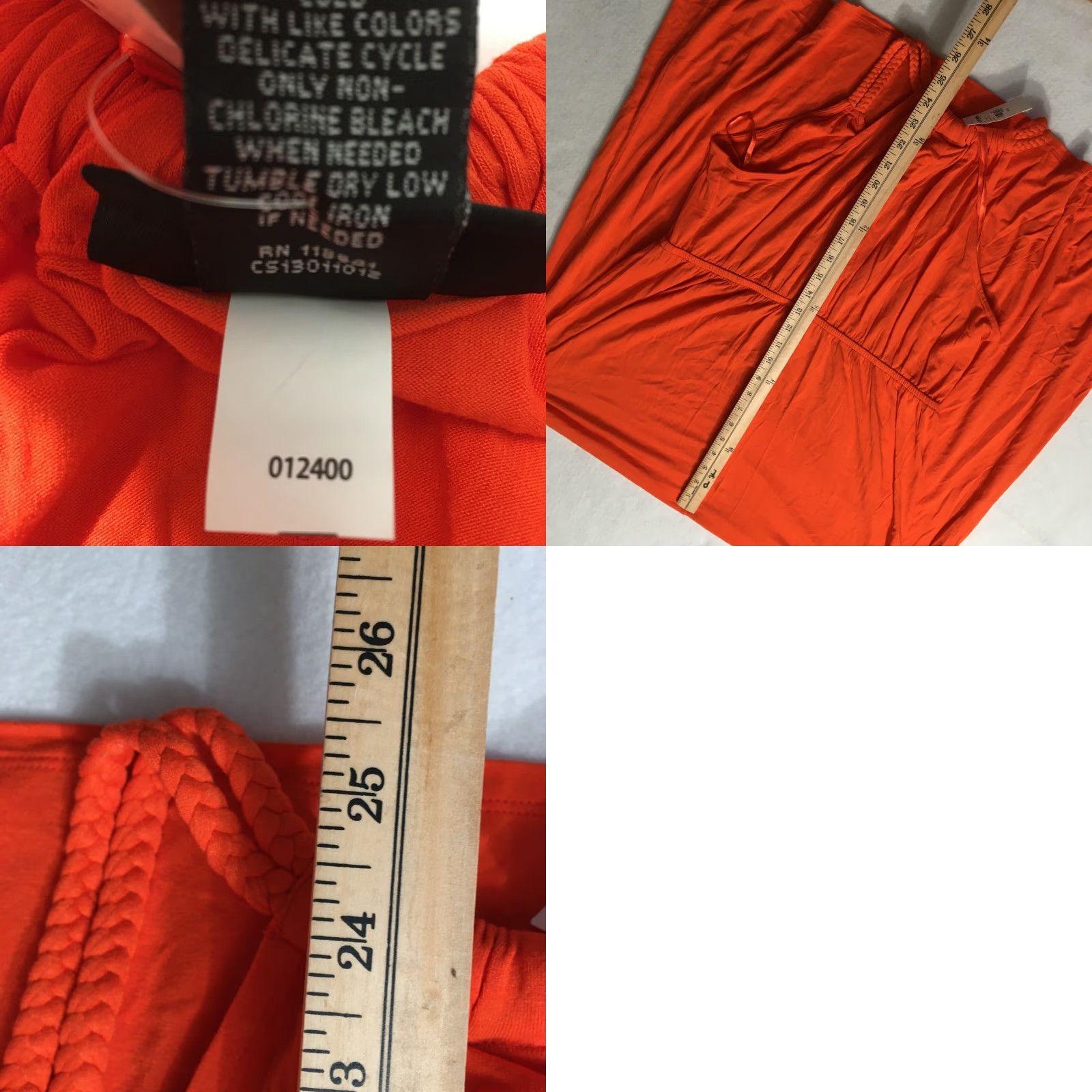 Vintage Lane Bryant Dress Womens 14/16 ORANGE Sleeveless Cotton Maxi Casual Size XL / US 12-14 / IT 48-50 - 9 Thumbnail