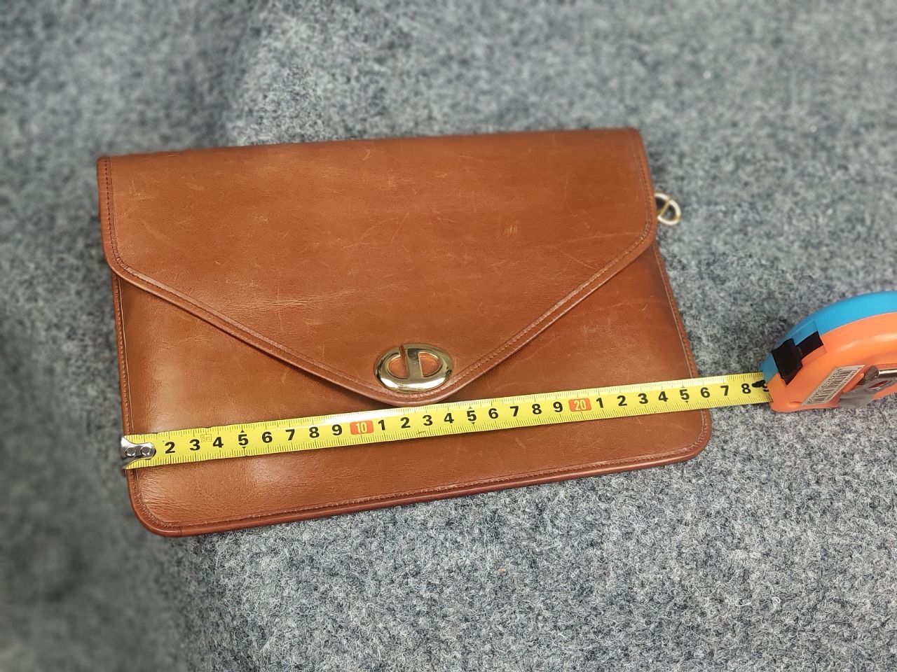 Dior Christian Dior Vintage 80s Envelope Clutch Brown Leather Bag Size ONE SIZE - 20 Thumbnail