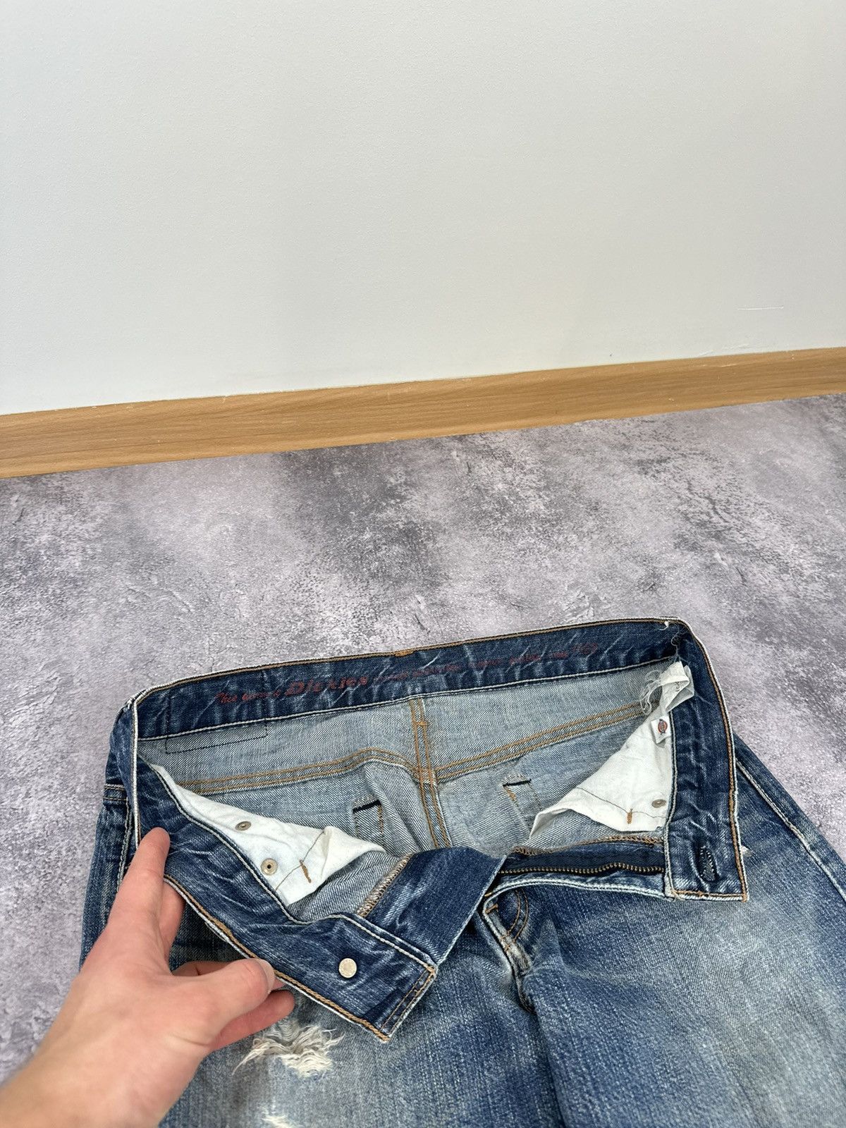 Dickies Vintage Dickies Stone Washed Trashed Denim USA Work Jeans Size US 32 / EU 48 - 11 Thumbnail