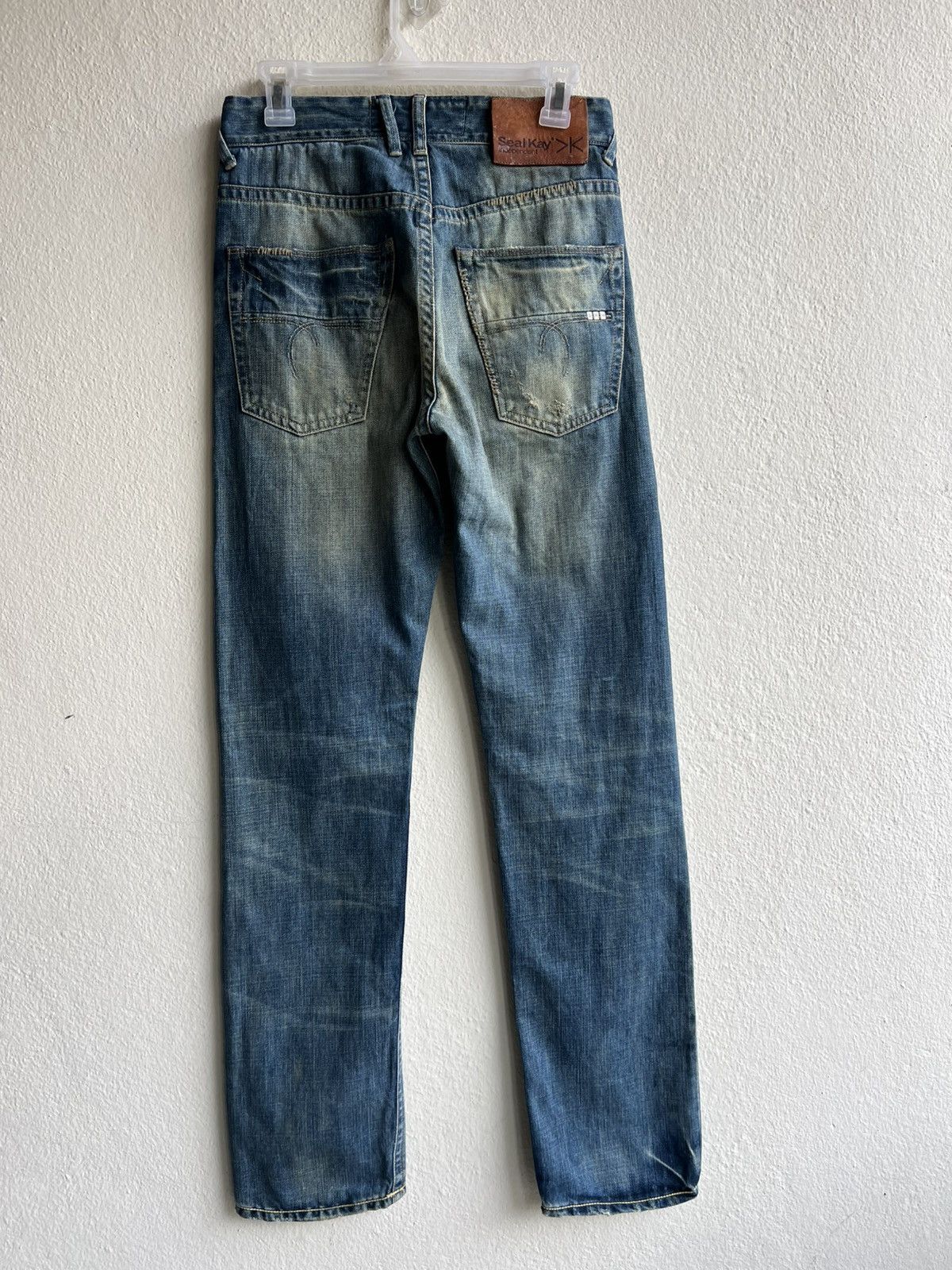 Vintage Mud Wash Dirty Denim Vintage Seal Kay Rips Distress Jeans Size US 28 / EU 44 - 3 Thumbnail