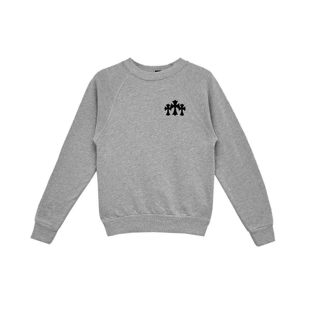 Chrome Hearts Chrome Hearts Triple Cross CH Letter Grey Sweatshirt Size XS / US 0-2 / IT 36-38 - 2 Thumbnail