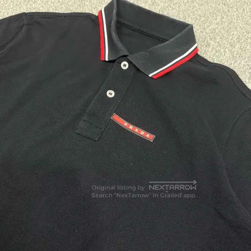Prada Prada Black Cotton Men's Polo Shirt. Size US M / EU 48-50 / 2 - 3 Thumbnail