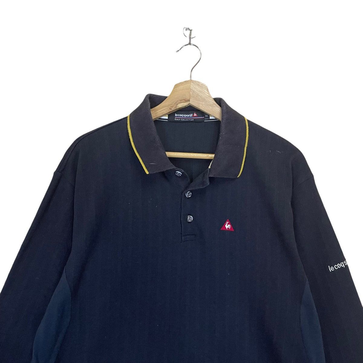 Japanese Brand Le Coq Sportif Small Logo Collar Longsleeve Shirts Size US L / EU 52-54 / 3 - 4 Thumbnail