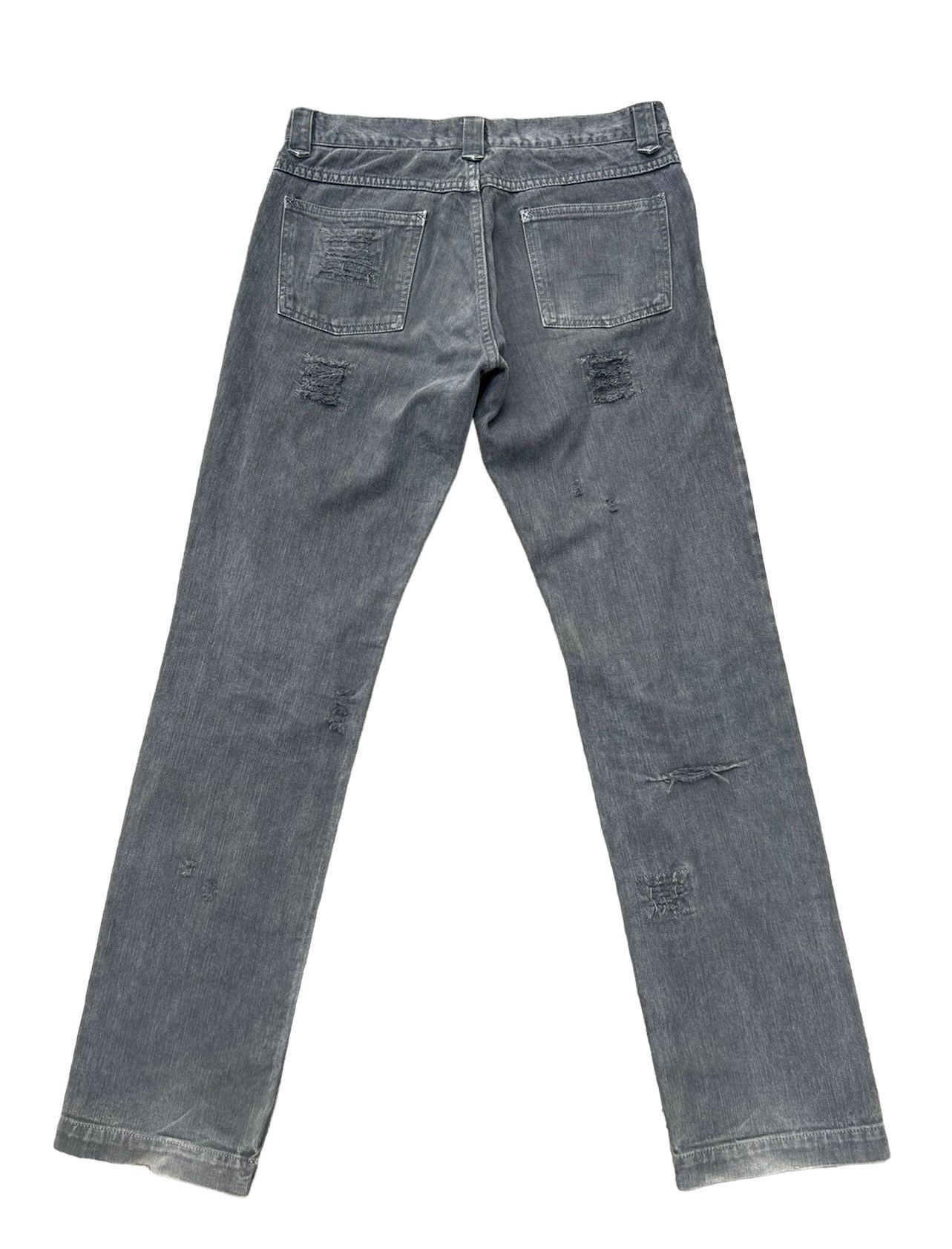 TMT Vintage TMT Japan Rips Distressed Sun Fade Black Denim Jeans Size US 31 - 2 Thumbnail