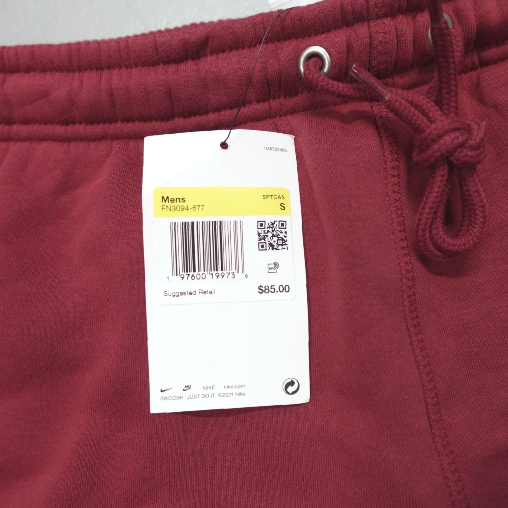 Nike Nike Club Red Jogger Pants Futura Logo Men's Size S Tapered Leg FN3094-677 Size US 29 - 3 Thumbnail