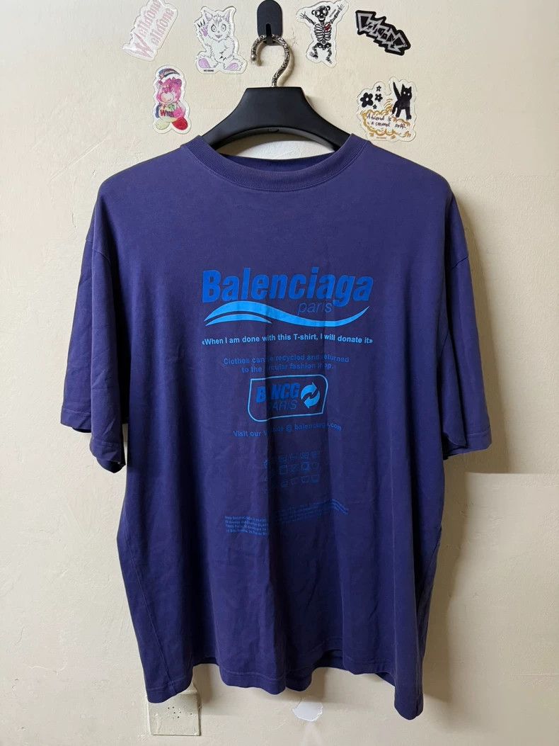 Balenciaga Balenciaga Nvironment-friendly logo short sleeve 2505-Nexta Size US XXS / EU 40 - 1 Thumbnail