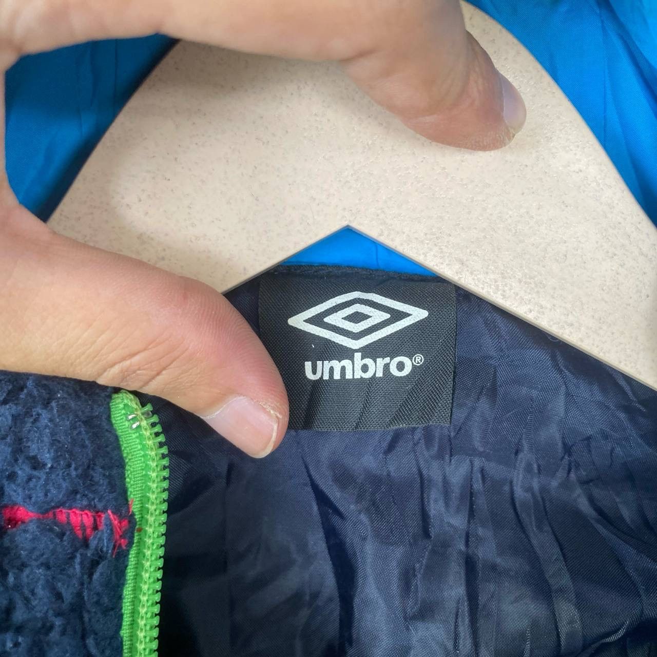 Japanese Brand × Umbro Vtg Umbro Multicolour Deep pile Fleece Zipper Jacket Size US M / EU 48-50 / 2 - 6 Thumbnail