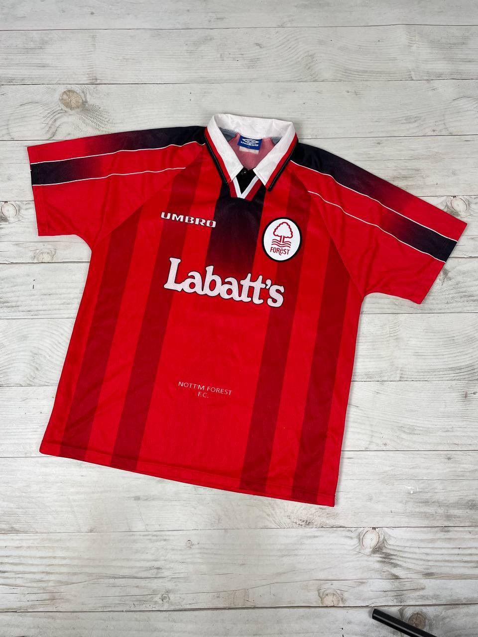 Umbro Umbro Nottingham Forest 1996 1997 Home Shirt Soccer Jersey Size US XL / EU 56 / 4 - 1 Thumbnail