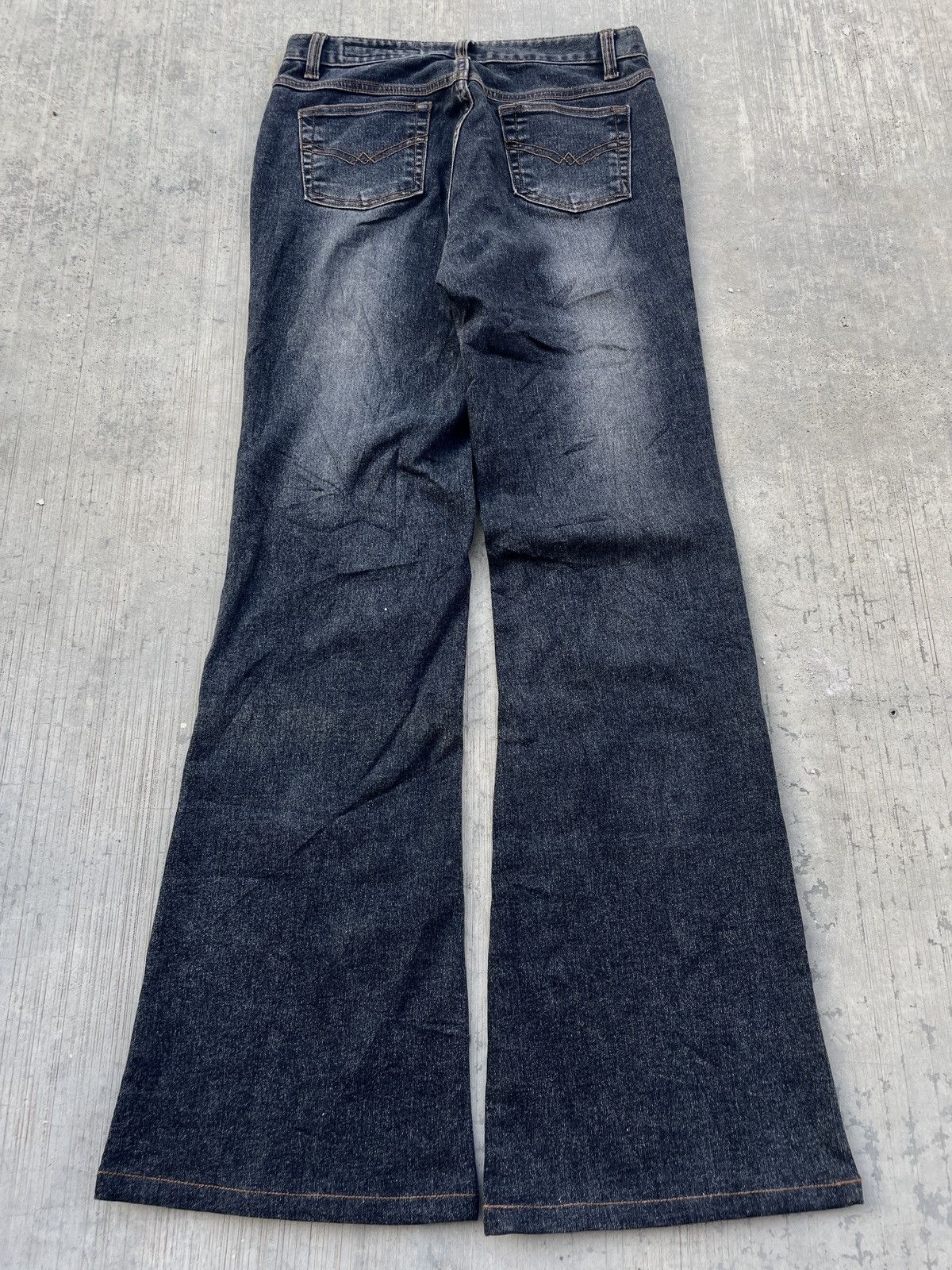 Japanese Brand 2000s JAPANESE BRAND BLUE JAM LACES UP FLARE JEANS Size US 27 - 2 Thumbnail