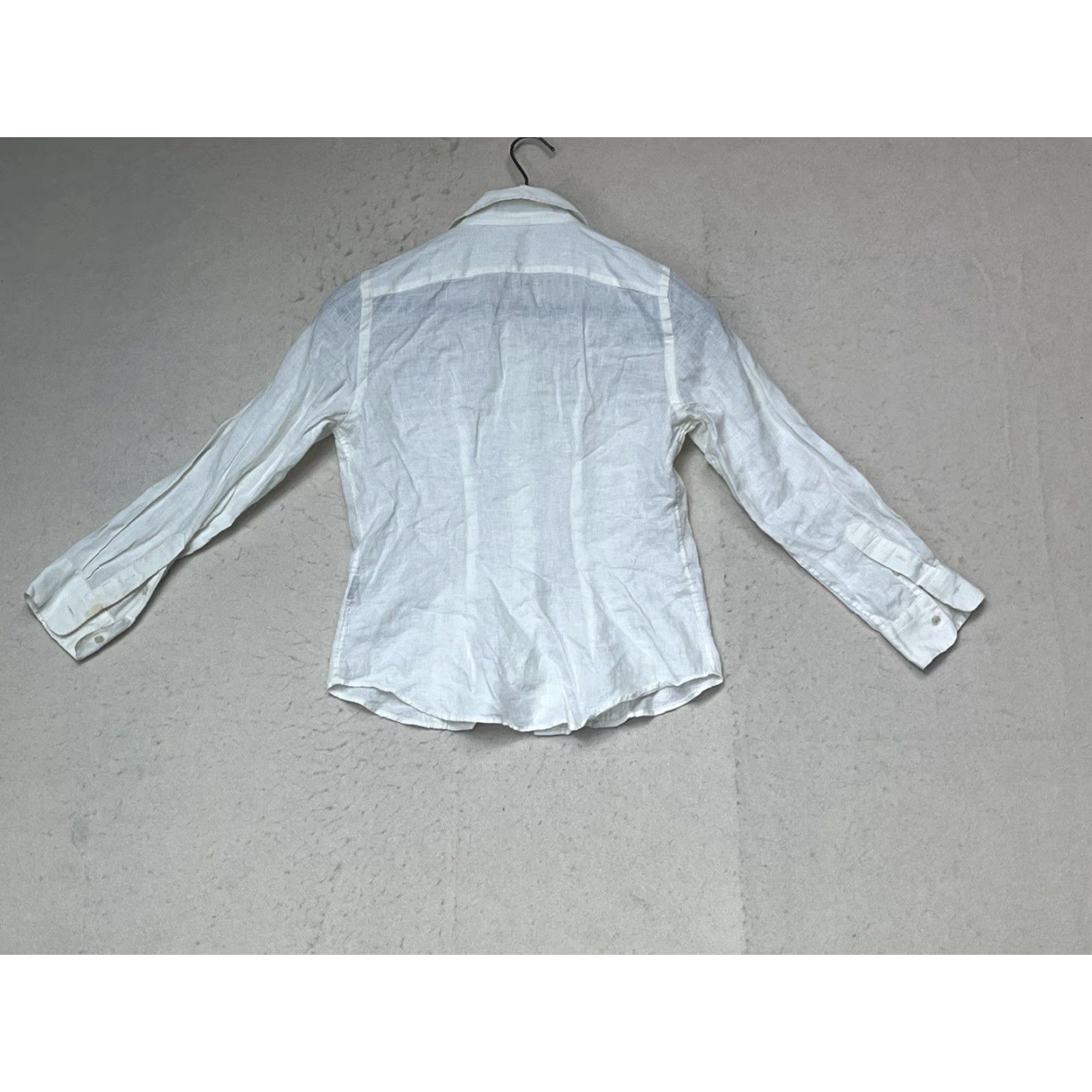 Ralph Lauren Lauren Ralph Lauren Exclusive 100% Linen Shirt Button Down Yellow Petite Size XXS / US 00 / IT 34 - 2 Thumbnail