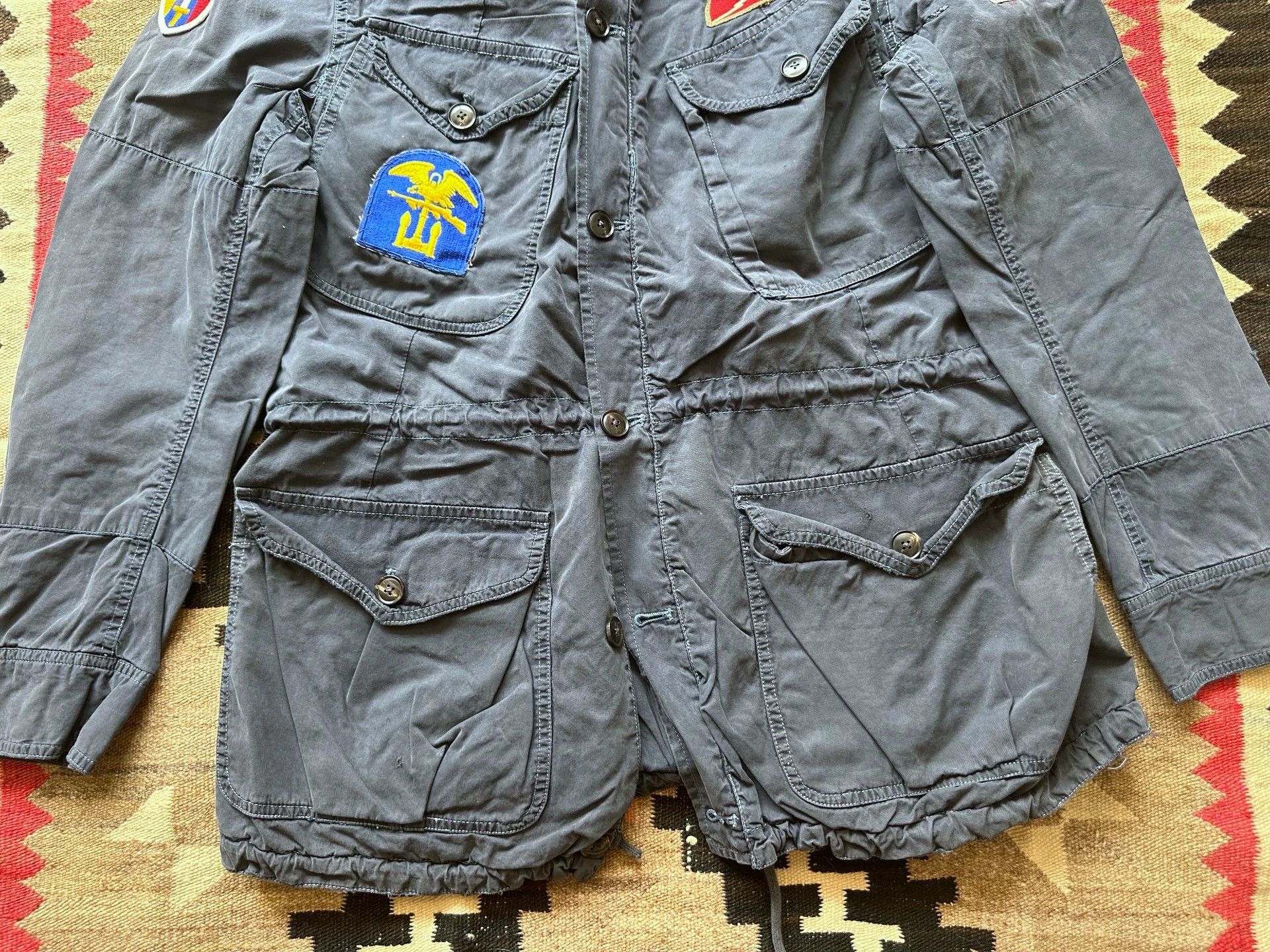 RRL Ralph Lauren RRL Military Distressed Hand-Painted Patchwork Jacket M Size US M / EU 48-50 / 2 - 5 Thumbnail