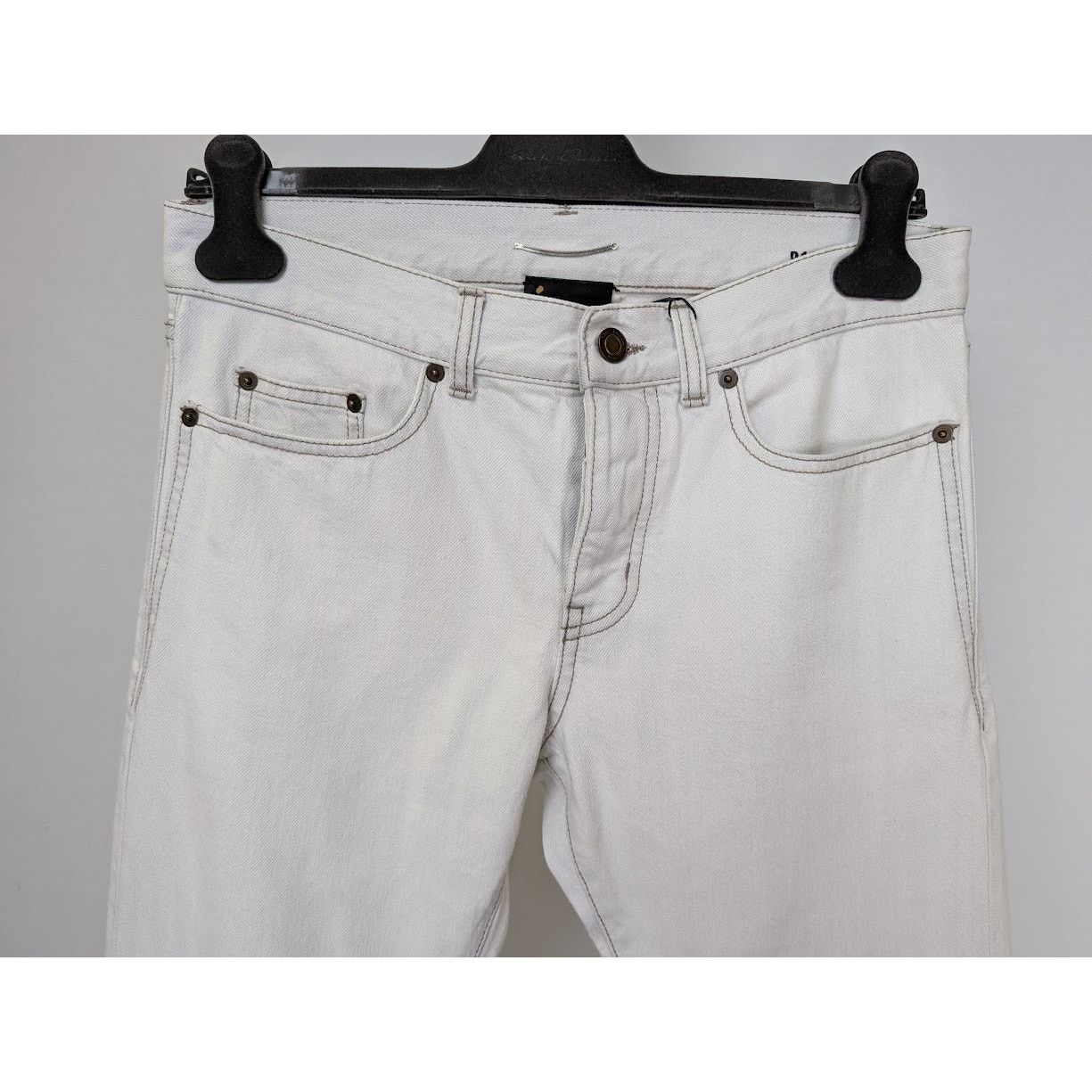 Saint Laurent Paris o1rshd1 Slim Fit Jeans in White Size US 28 / EU 44 - 9 Thumbnail