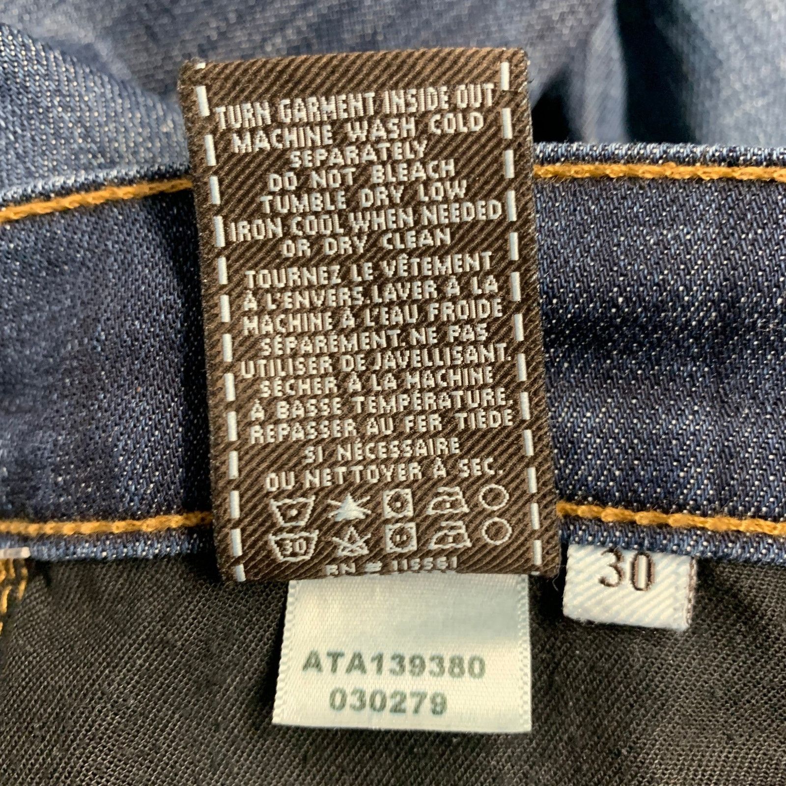 7 For All Mankind 7 FOR ALL MANKIND 30 Paxtyn Indigo Wash Denim Zip Fly Jeans Size US 30 / EU 46 - 8 Thumbnail