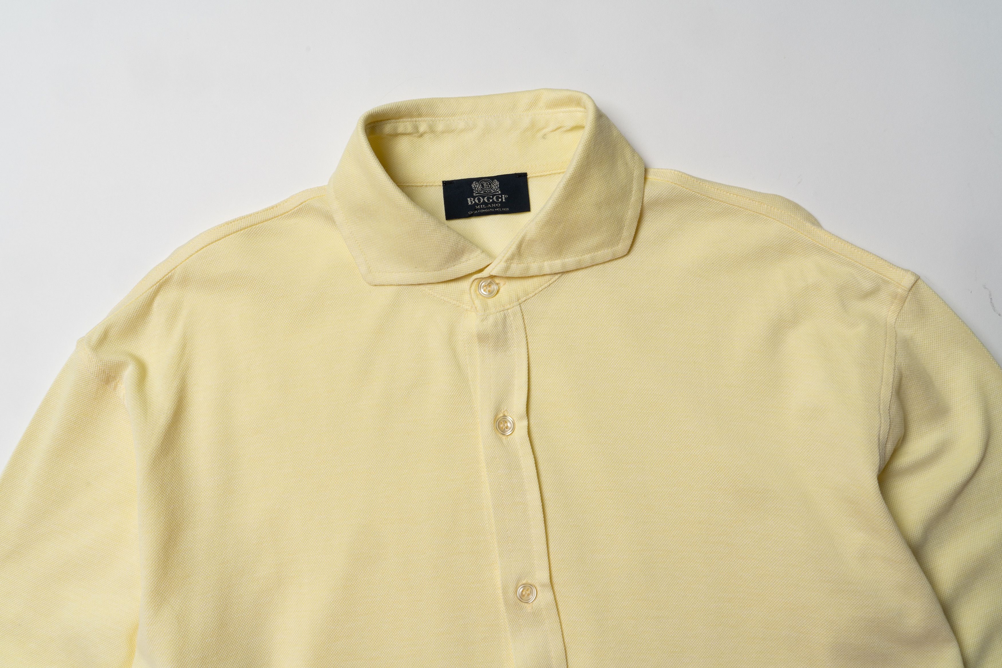 Boggi 🔵 BOGGI MILANO Yellow Cotton Button Up shirt Size US L / EU 52-54 / 3 - 1 Thumbnail