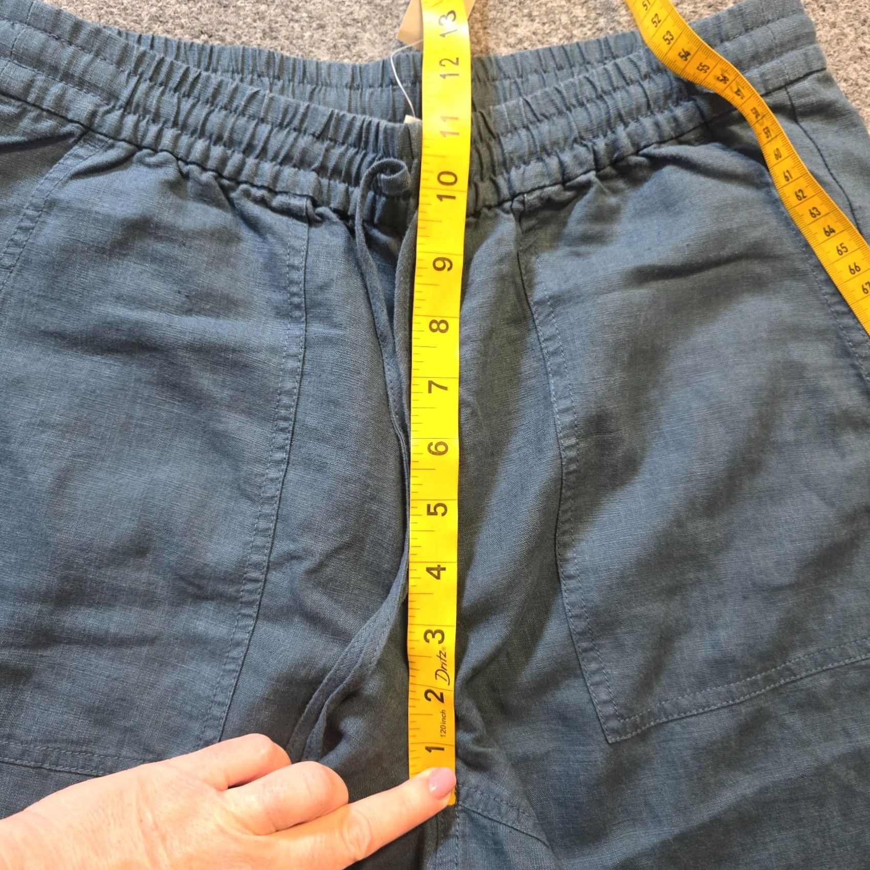 J.Crew J.Crew Pants Casual Linen Blend Tapered Ankle Womens Small Green Pull On Fit Size 28" / US 6 / IT 42 - 7 Thumbnail