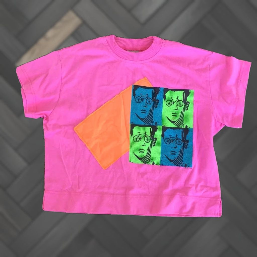 Ocean Pacific Vintage Ocean Pacific 80s Pink Neon Bicycle Face Graphic Crop T-Shirt M Womens Size M / US 6-8 / IT 42-44 - 1 Thumbnail