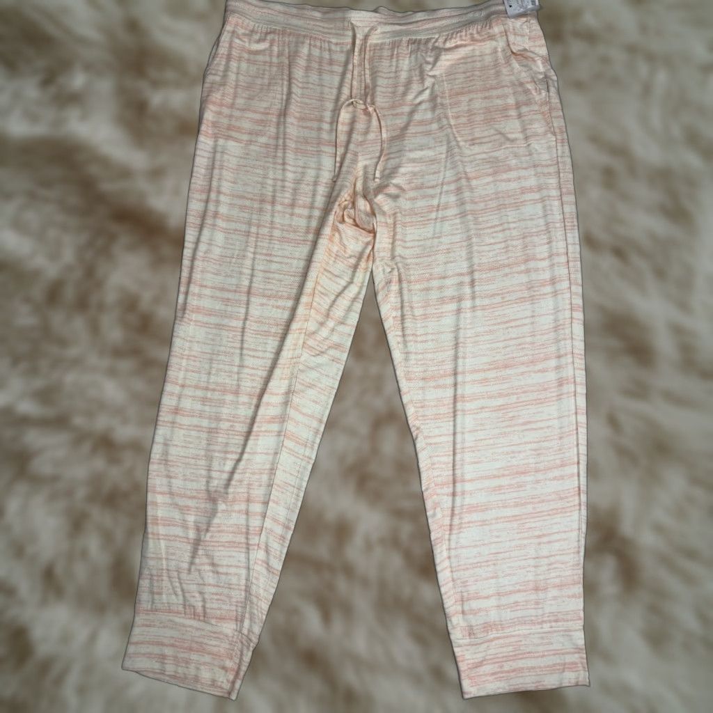 Alfani Alfani Pajama Pants Womens Peach Sleepwear Drawstring Capri 2XL NWT Size 40" / US 18 - 1 Thumbnail