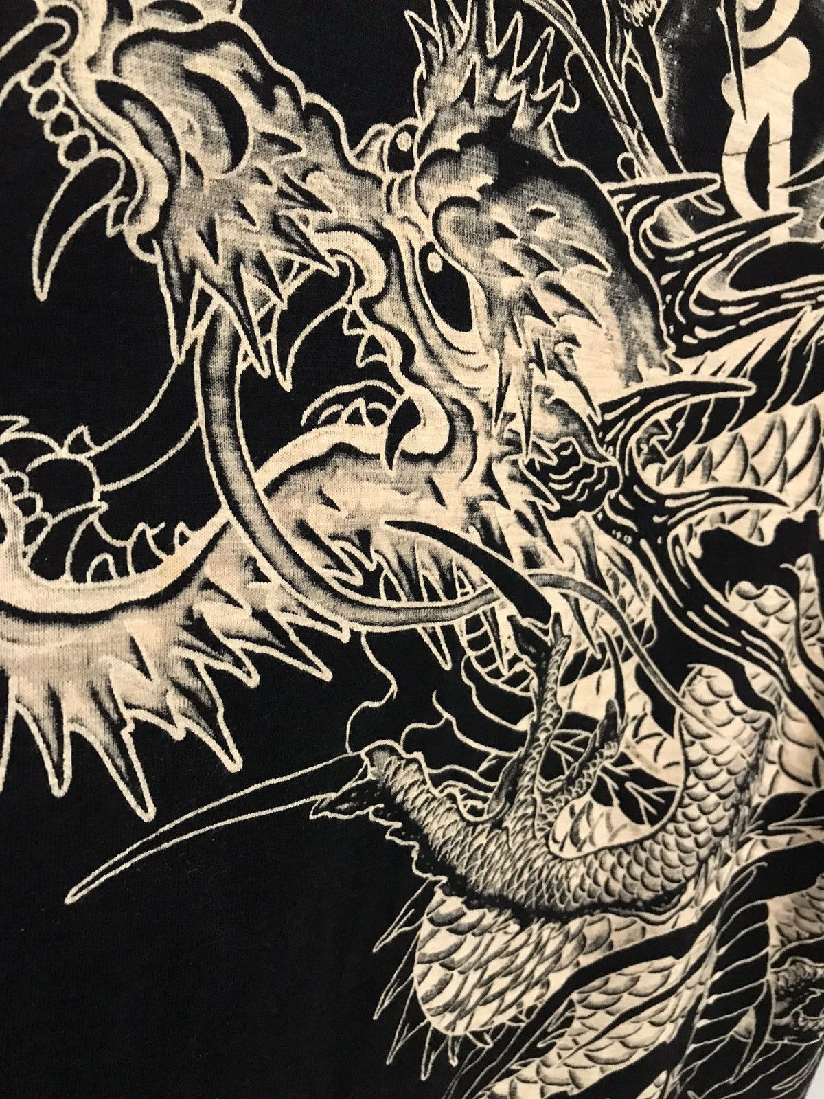 Japanese Brand × Vintage Kenzan Sukajan Dragon Full Print Shirt Size US L / EU 52-54 / 3 - 8 Thumbnail
