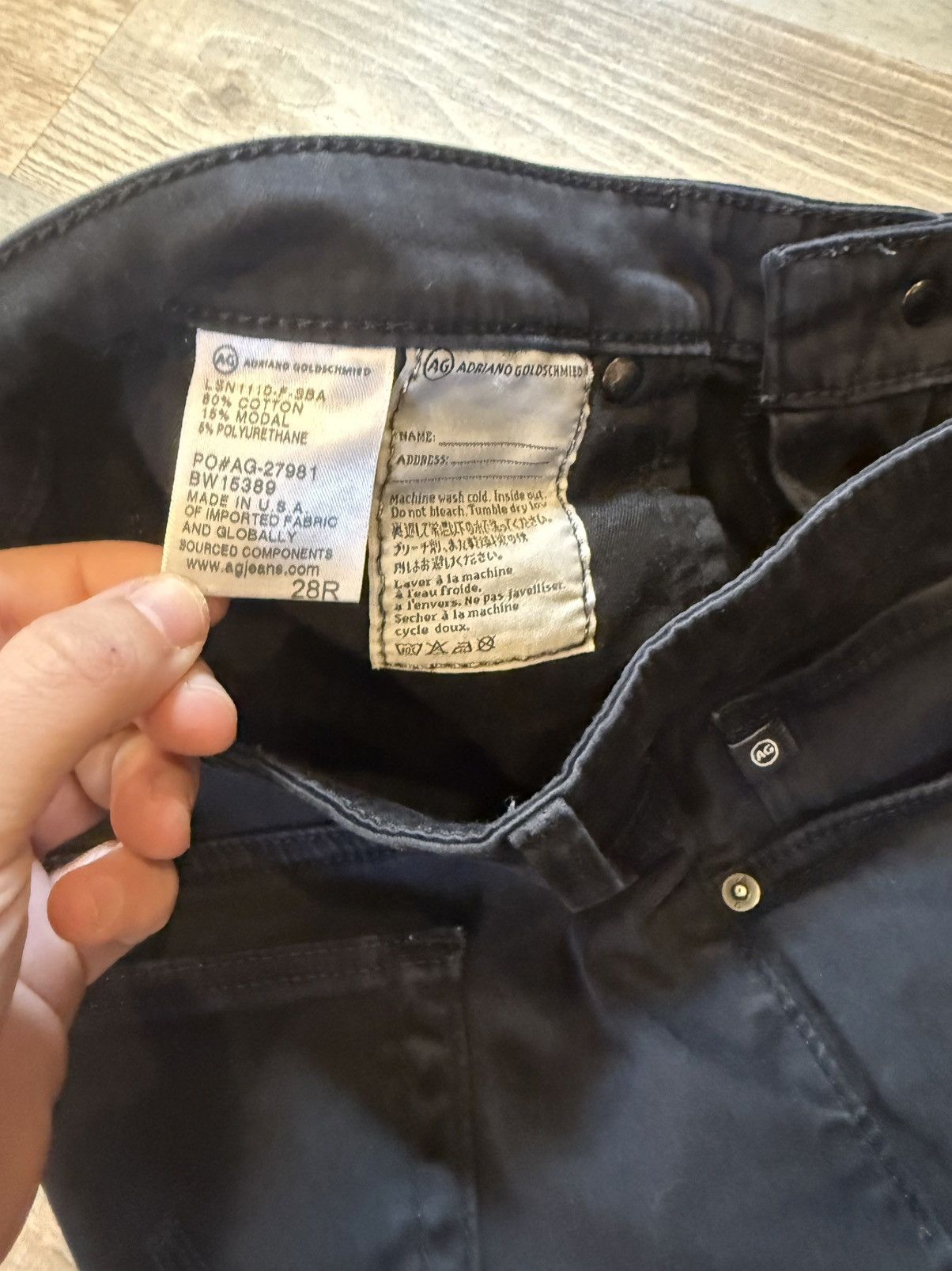 AG Adriano Goldschmied Adriano Goldschmied Jeans Womens 28R Black Denim Size 28" / US 6 / IT 42 - 4 Thumbnail
