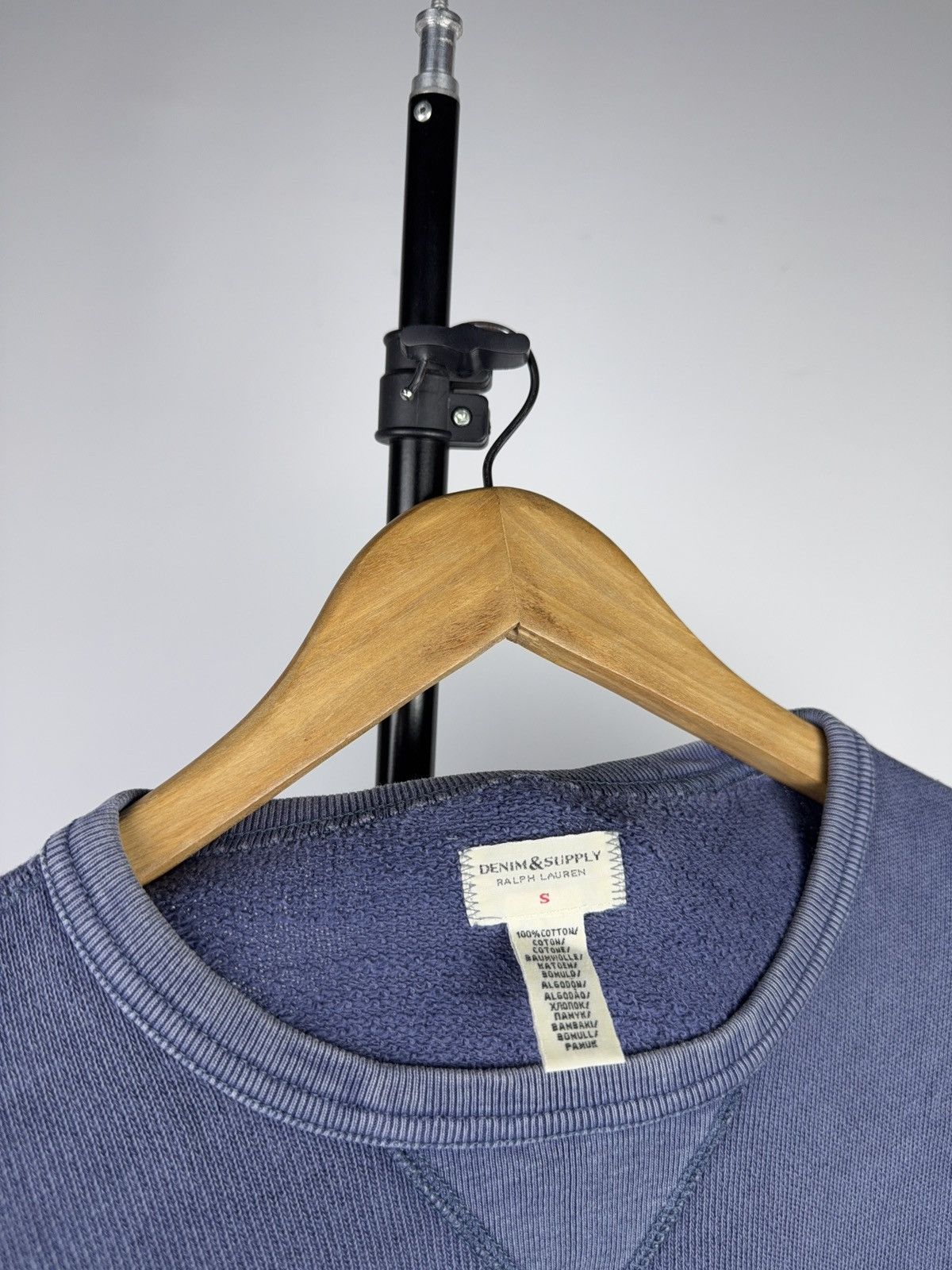 Denim & Supply Ralph Lauren Distressed Denim & Supply Ralph Lauren Faded Blue Sweatshirt Size US S / EU 44-46 / 1 - 4 Thumbnail