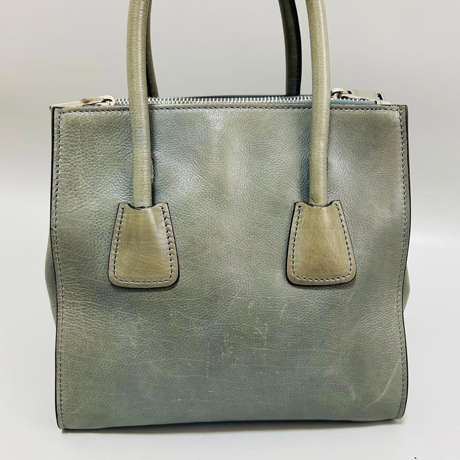 Prada Prada - Grey Leather Tote Bag Size ONE SIZE - 3 Thumbnail