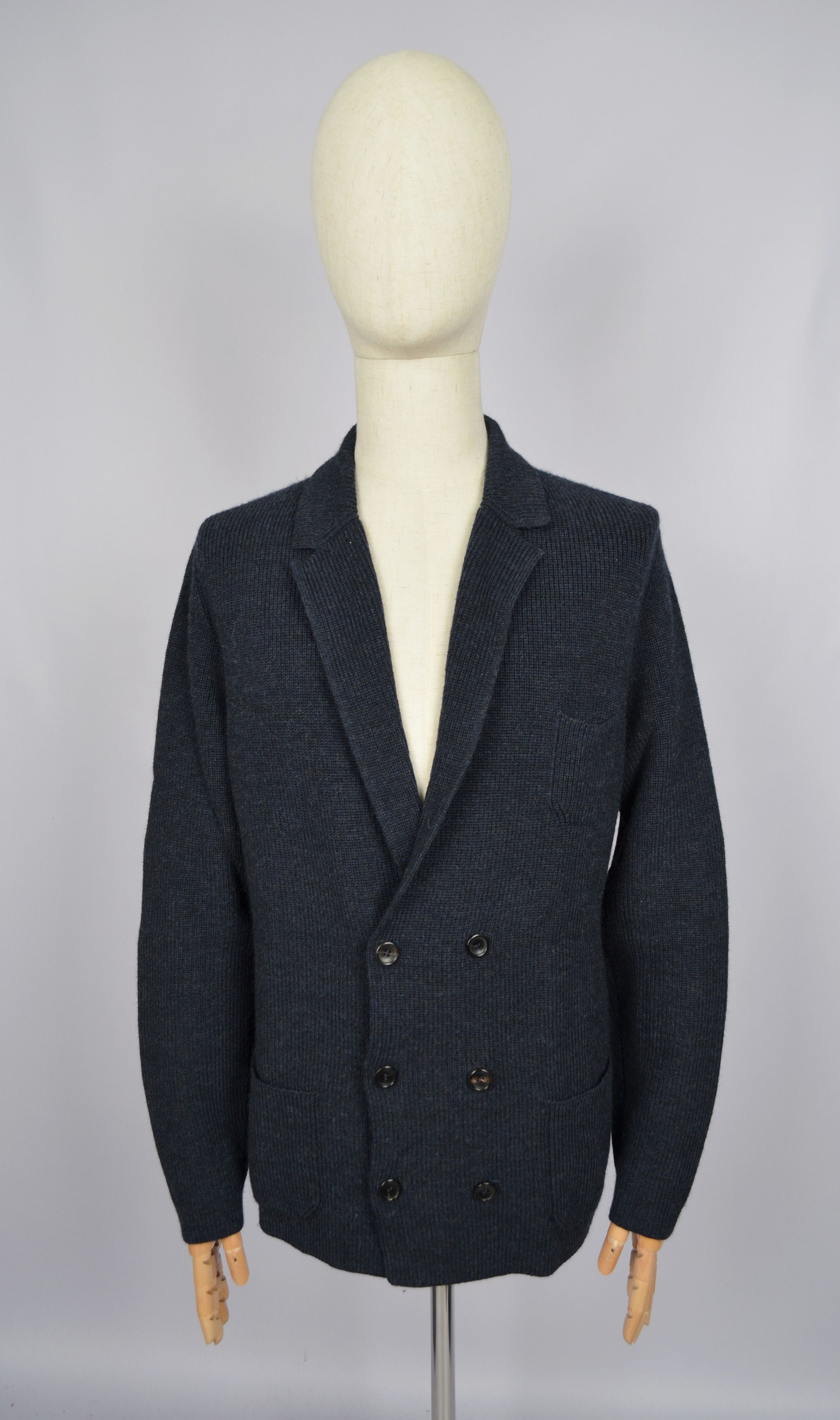 Designer × Roberto Collina Roberto Collina Double Breasted Sweater Cardigan Wool Sz 54 Size US XL / EU 56 / 4 - 1 Thumbnail
