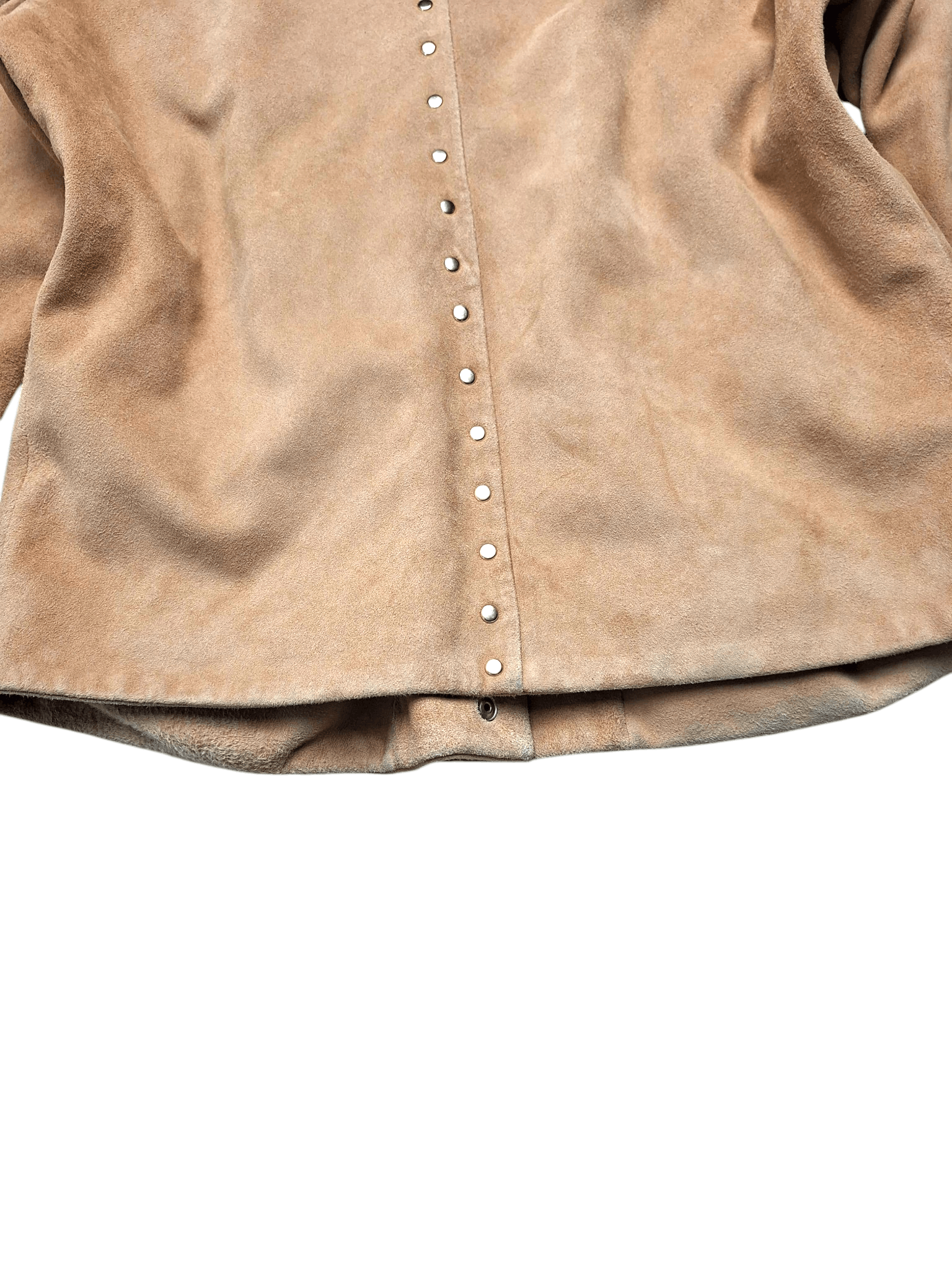 TWINSET TWIN-SET Simona Barbieri Suede Studded Jacket Tan Brown Size S / US 4 / IT 40 - 13 Thumbnail