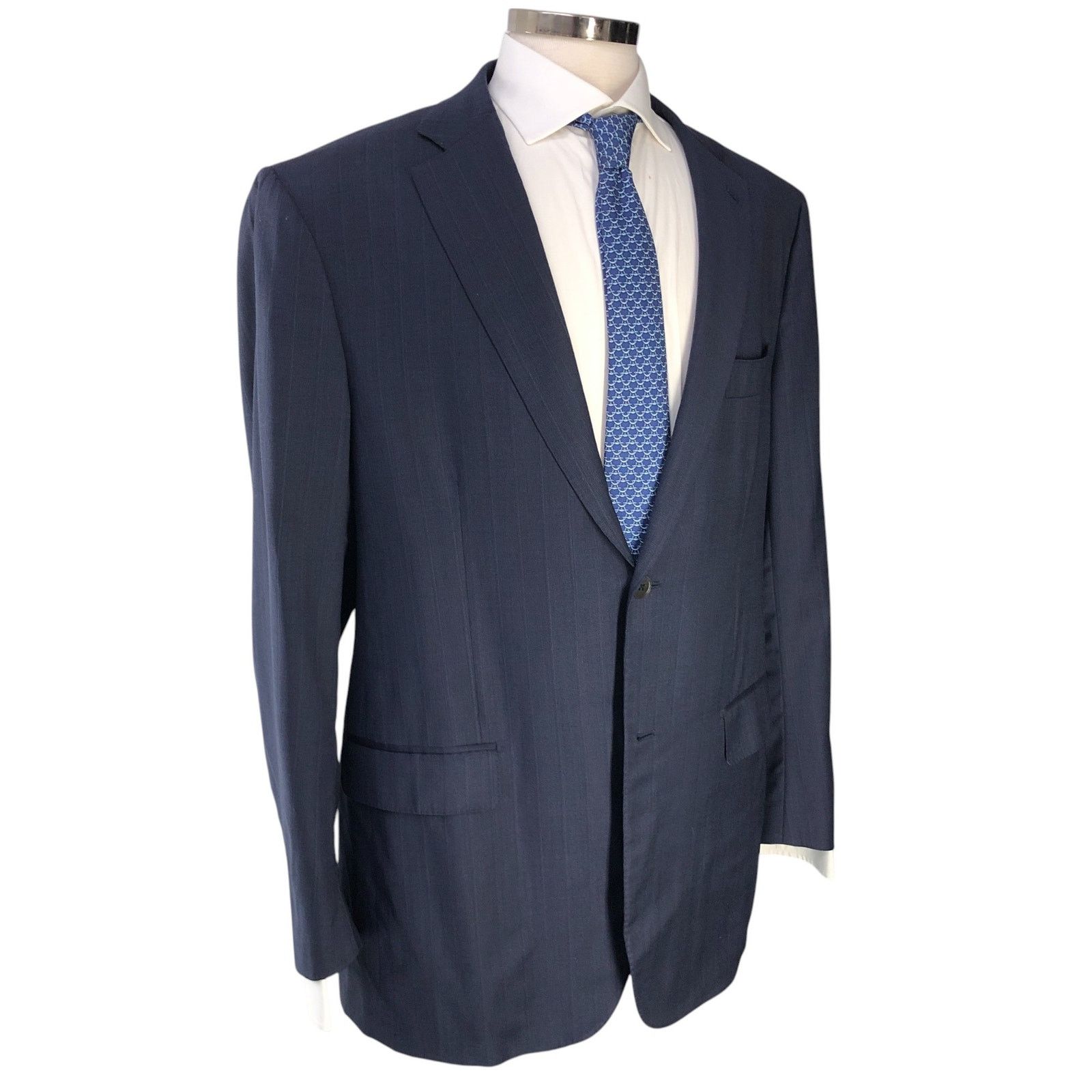 Isaia ISAIA Size 46L Sport Coat Blazer Base S Timeless 140s Blue Size 46L - 13 Thumbnail