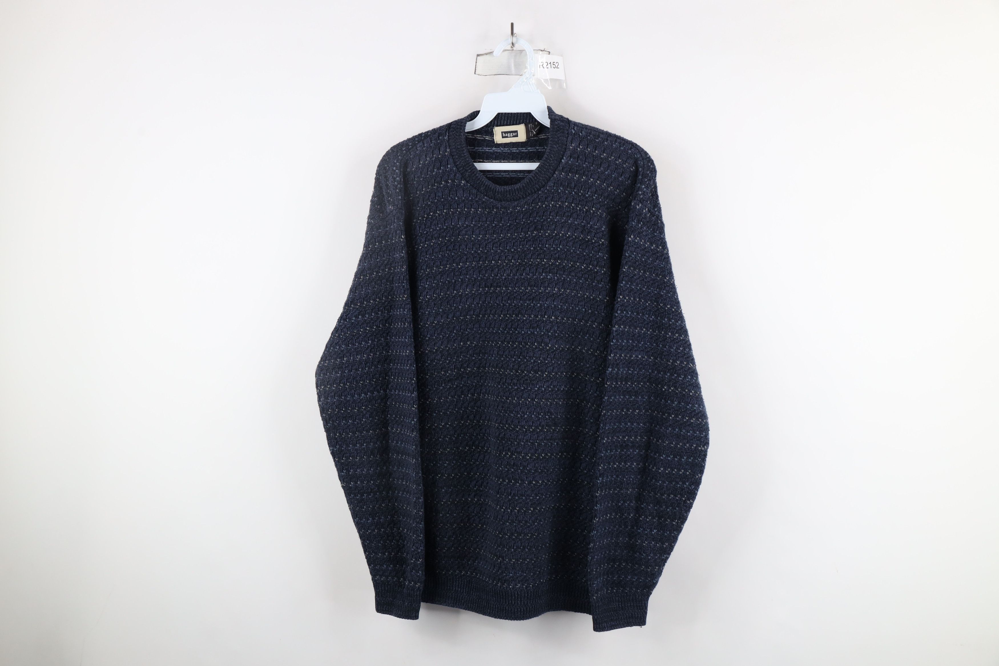 Vintage Vintage 90s Streetwear Hand Framed Knit Crewneck Sweater USA Size US L / EU 52-54 / 3 - 1 Thumbnail