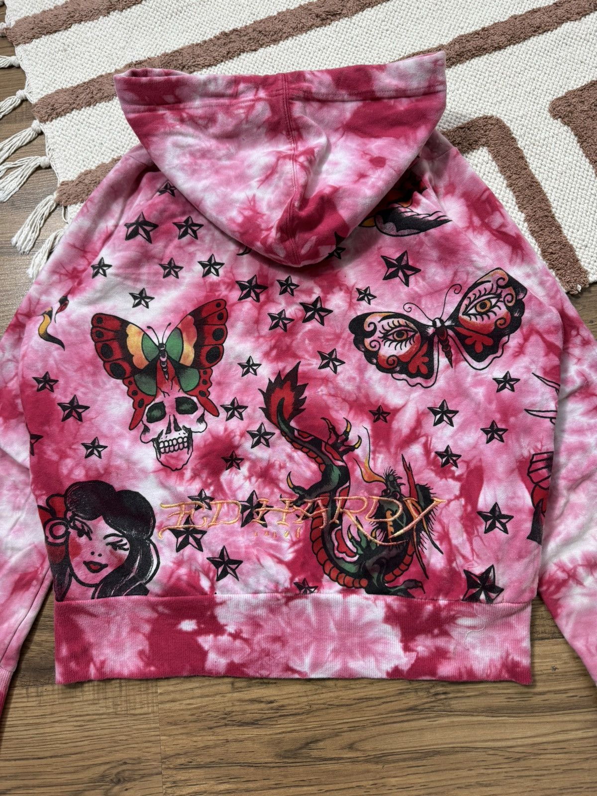 Ed Hardy VINTAGE ED HARDY ALL OVER PRINTED 2000s ZIP UP HOODIE Size M / US 6-8 / IT 42-44 - 8 Thumbnail