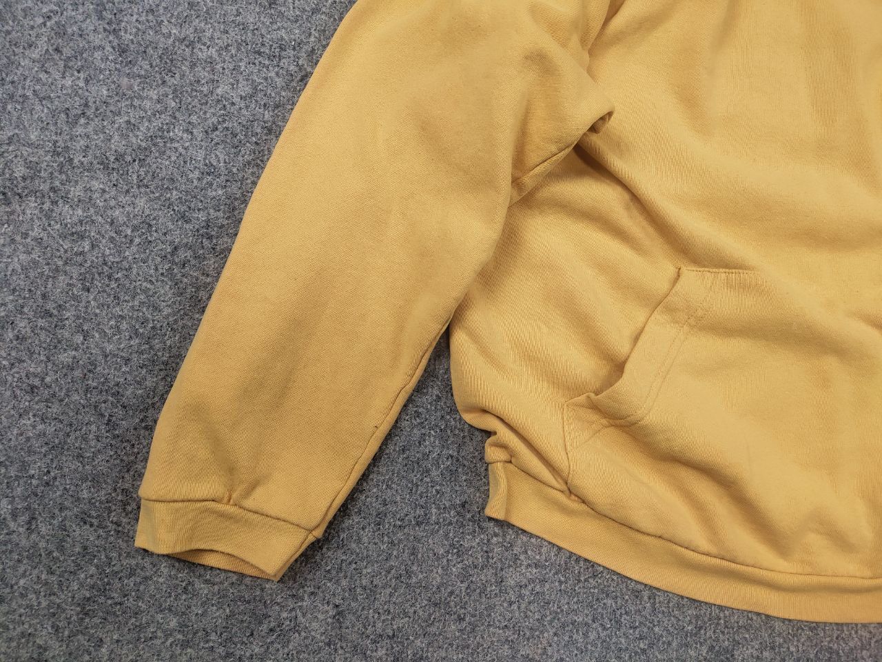 Fruit Of The Loom Vintage 90's fruit of the loom USA Logo Yellow Blank Hoodie Size US L / EU 52-54 / 3 - 8 Thumbnail