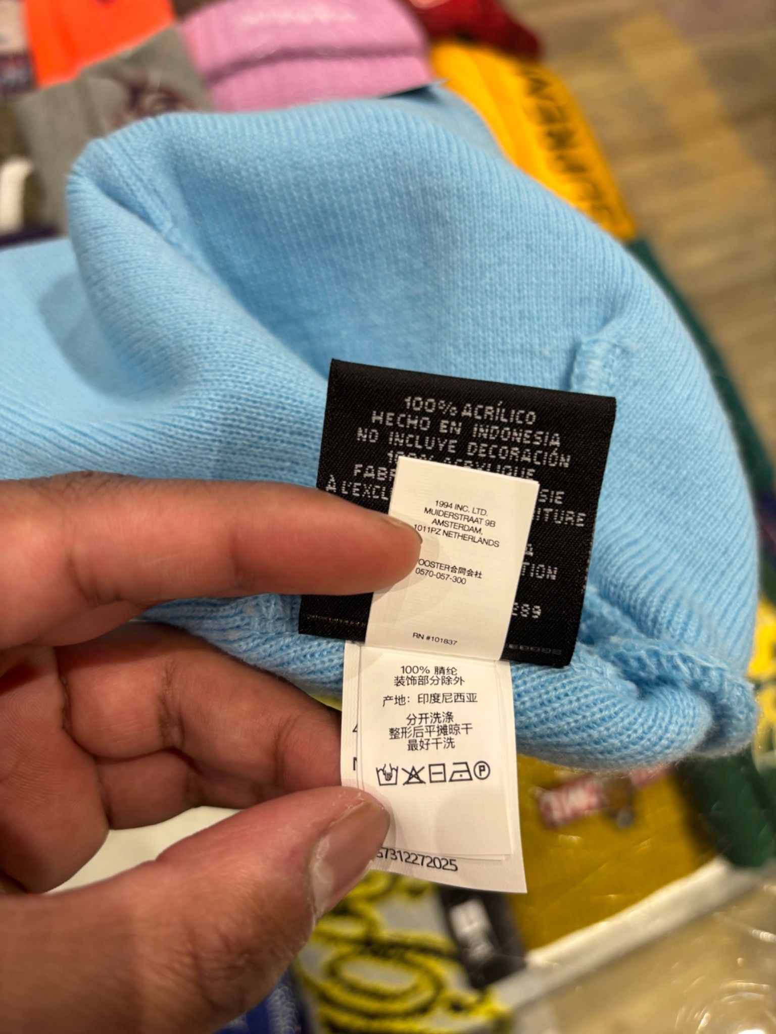 Supreme Supreme New Era Devil S Logo Beanie Light Blue Size ONE SIZE - 7 Thumbnail