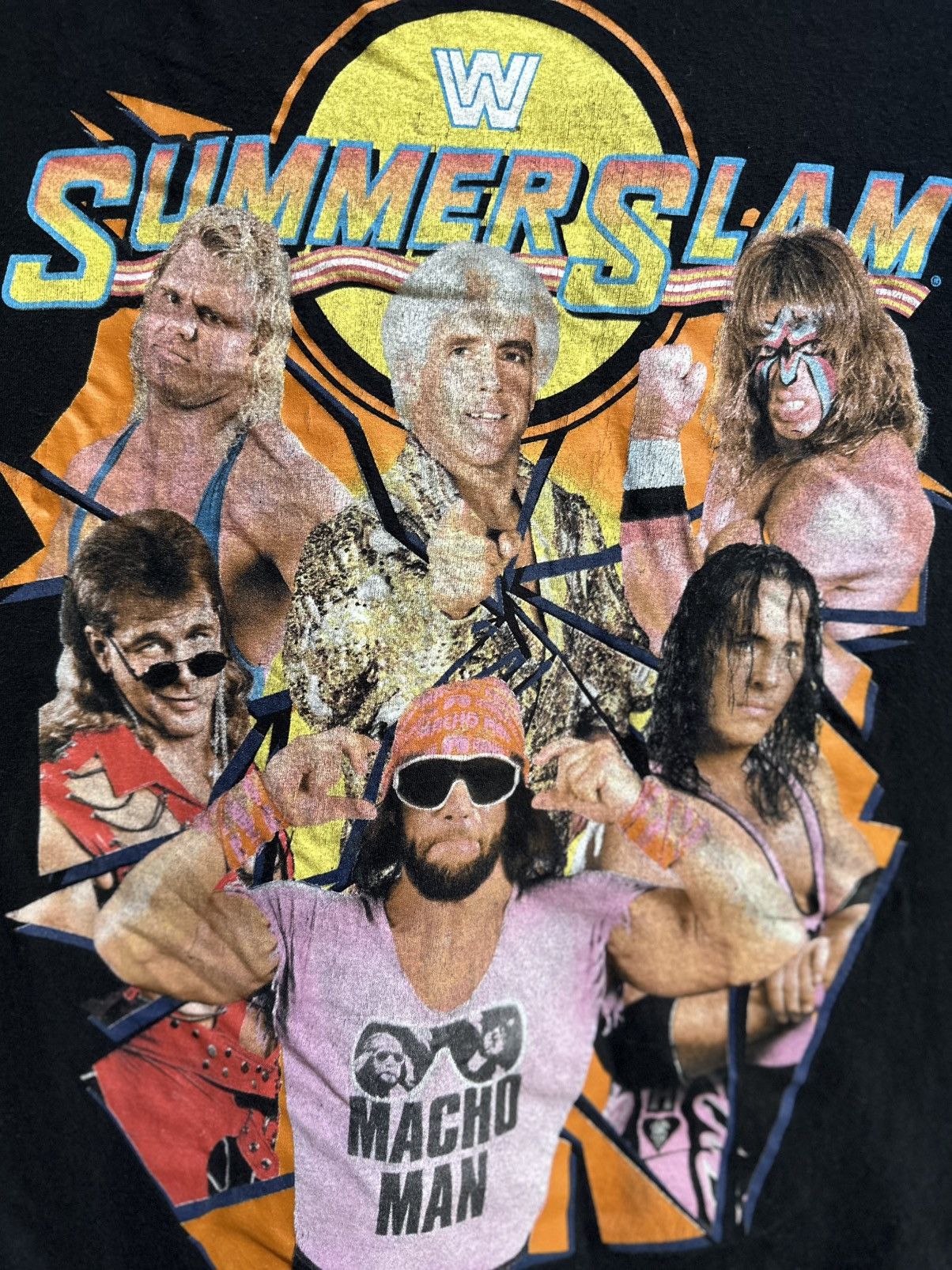 Vintage × WWE × WWF Vintage Wwe Summer Slam Faded Wrestling Tee Size US L / EU 52-54 / 3 - 2 Thumbnail