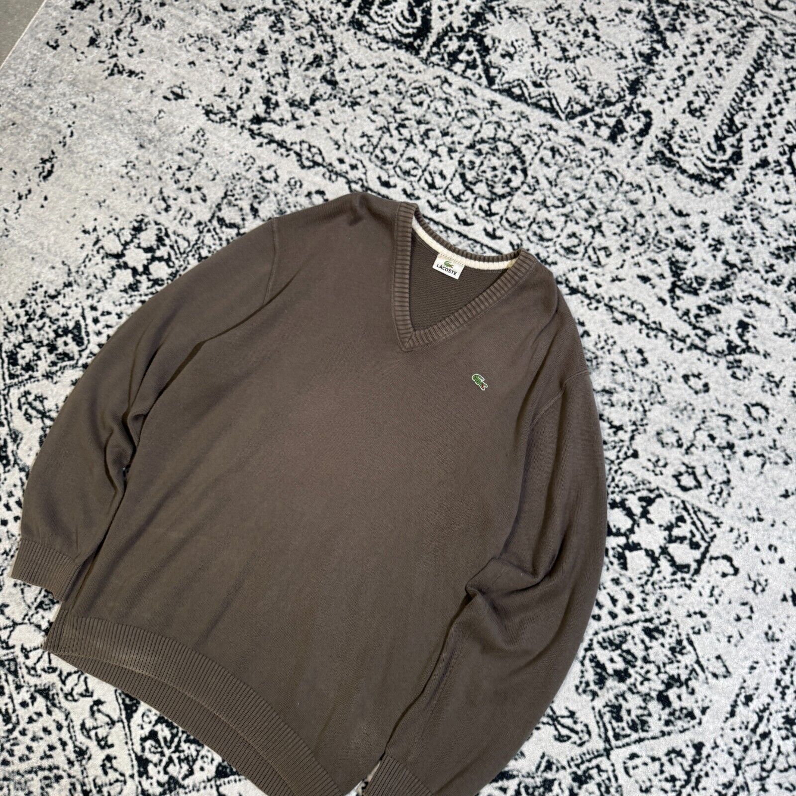 Lacoste × Vintage Vintage Lacoste Unisex Gray Cotton Sweater Size L Y2K 90s Size US L / EU 52-54 / 3 - 2 Thumbnail