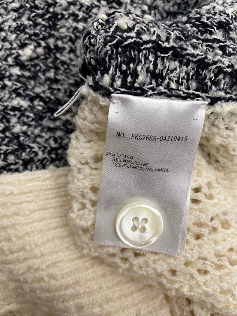 Thom Browne Thom browne Black and white color-blocked hollow knitted fo Size M / US 6-8 / IT 42-44 - 6 Thumbnail