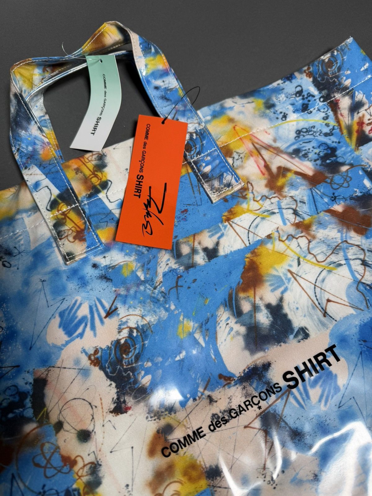 Comme des Garcons SIGNED COMME DES GARÇONS X FUTURA GRAFFITI PVC TOTE BAG Size ONE SIZE - 2 Thumbnail