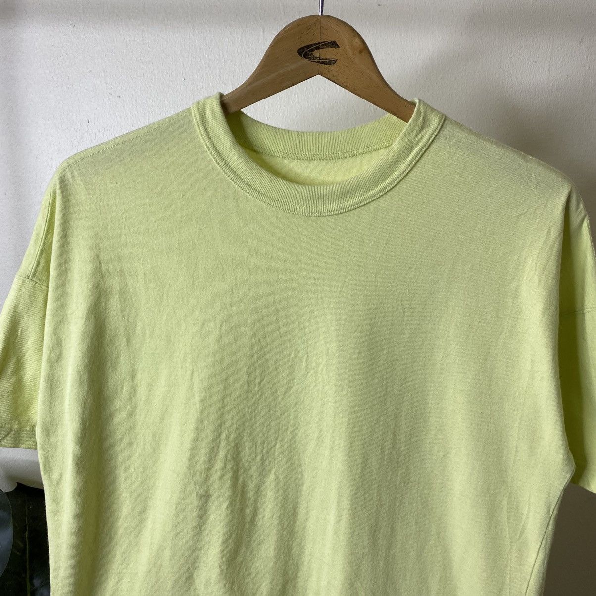 Japanese Brand EastFarEast Green Blank T Shirt Made in Tokyo Size US M / EU 48-50 / 2 - 2 Thumbnail