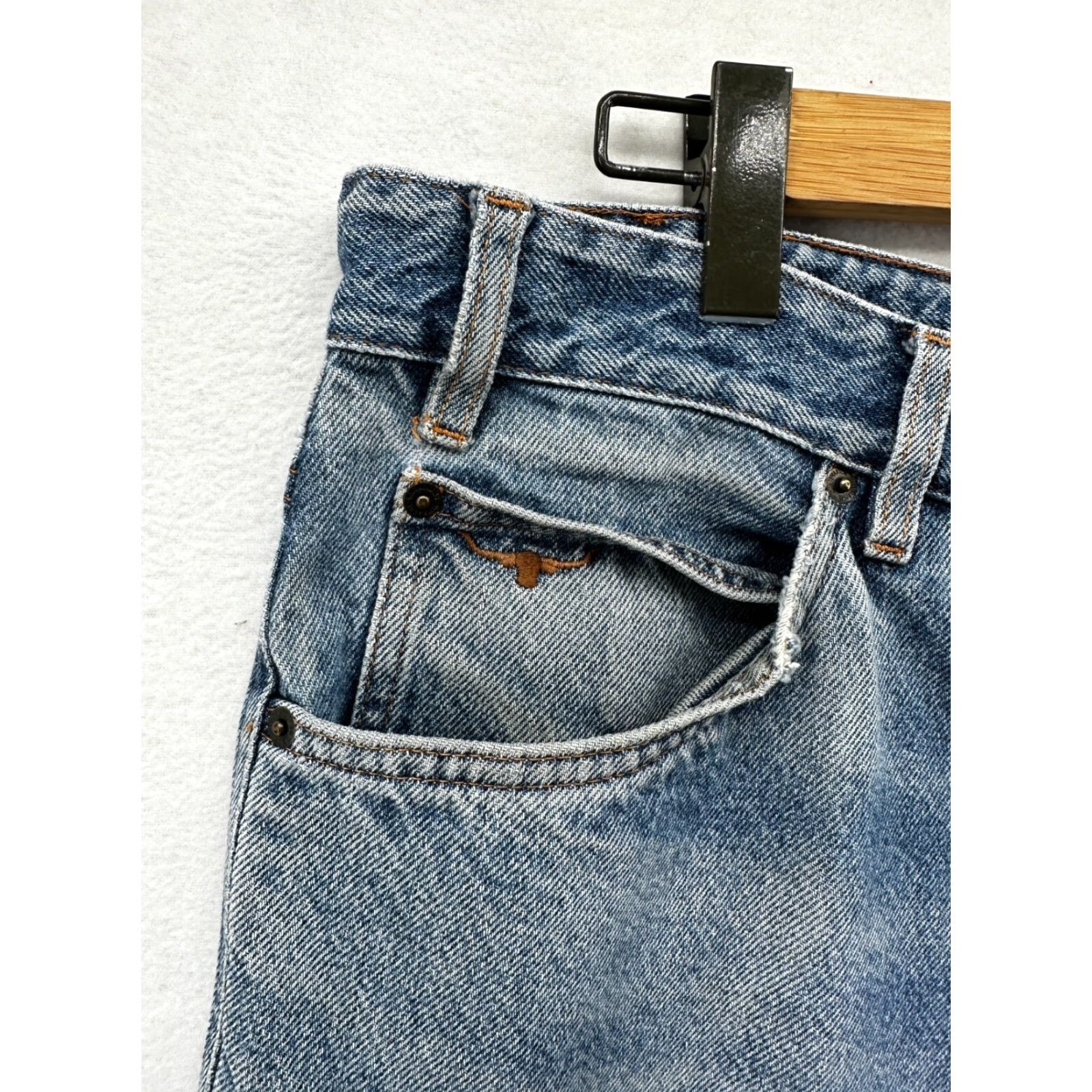 Vintage R.M. Williams Jeans Mens 36 Regular Straight Blue Denim 5-Pocket Zip Cotton Cowboy Western Straight Leg Size US 36 / EU 52 - 3 Thumbnail
