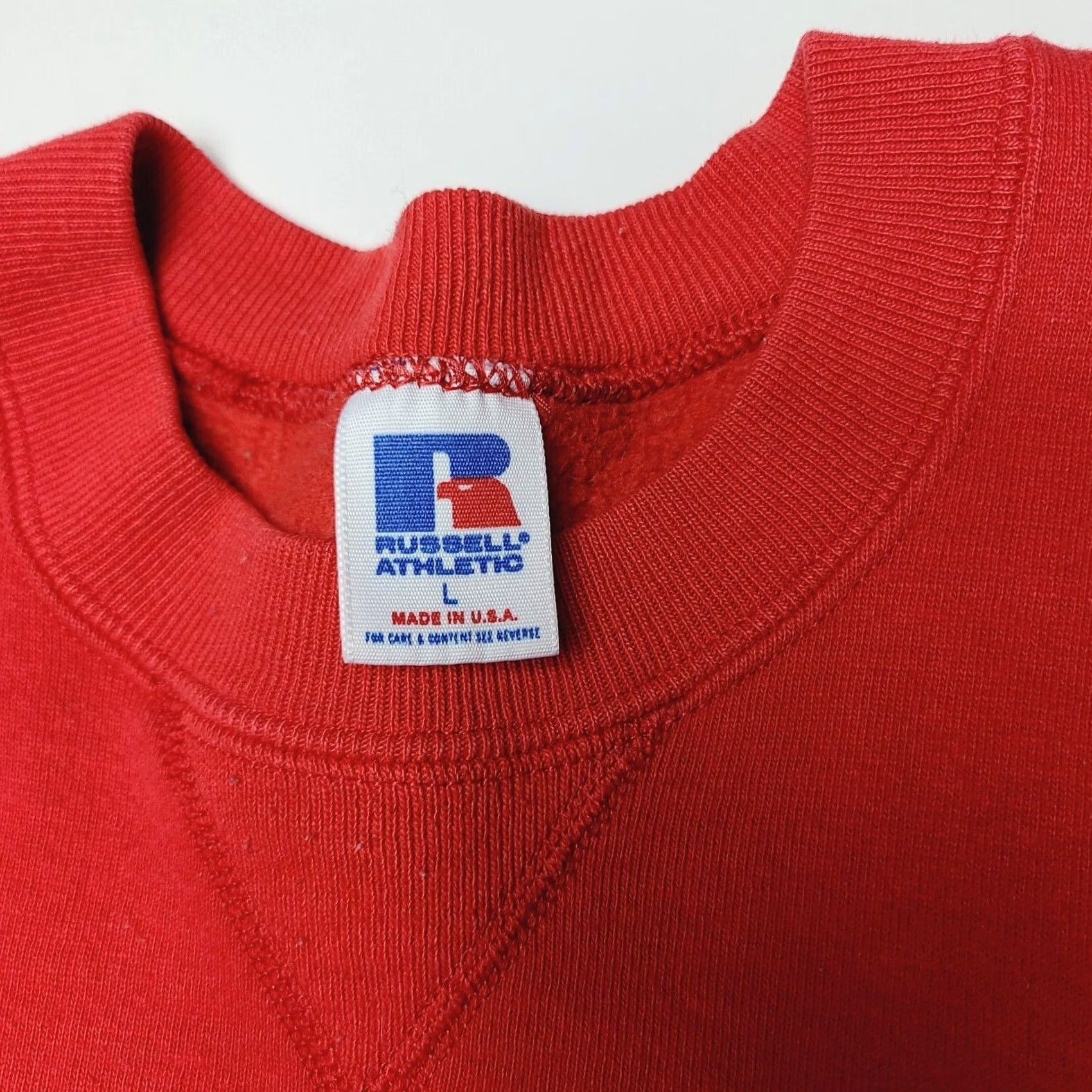 Russell Athletic VINTAGE Russell Athletic Sweatshirt Glacier National Park Montana Moose Large Red Crew Neck Unisex Adults Graphic Print 80s Nature USA Size US L / EU 52-54 / 3 - 5 Thumbnail