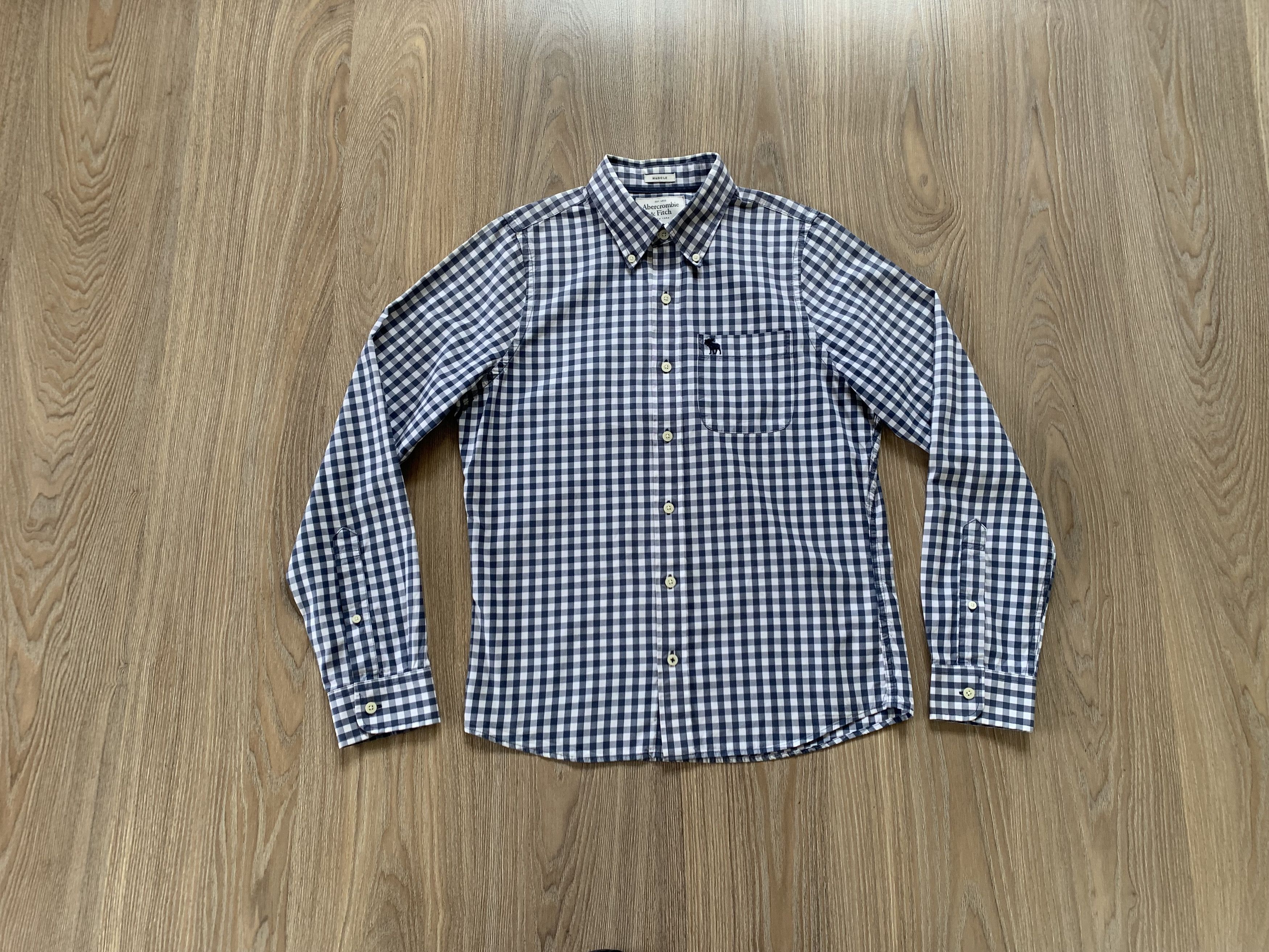Abercrombie & Fitch Abercrombie & Fitch Muscle Plaid Long Sleeve Shirt Size US M / EU 48-50 / 2 - 1 Thumbnail
