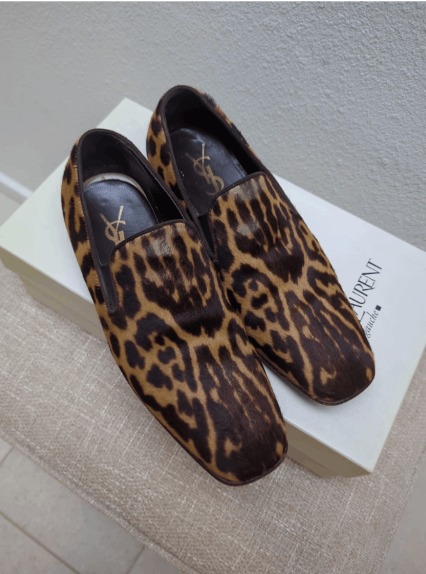 Yves Saint Laurent YSL Leopard Pony Hair Loafer Size US 6.5 / EU 39-40 - 1 Thumbnail