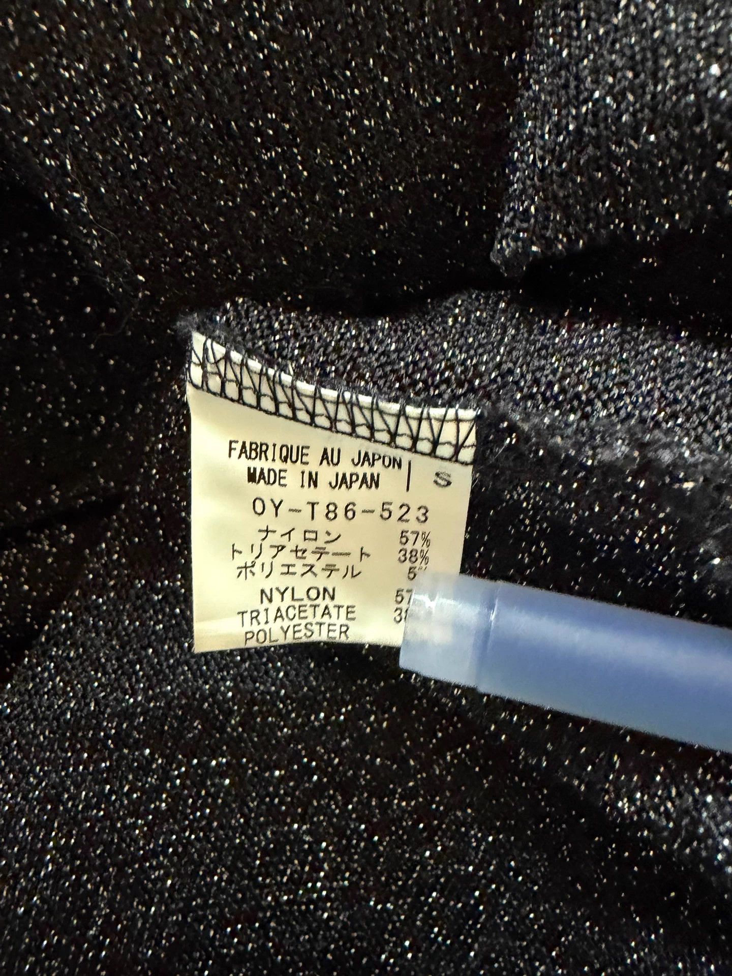 Yohji Yamamoto Yohji Yamamoto Vintage 9/10 Black Silver Metallic Cardigan Size L / US 10 / IT 46 - 8 Thumbnail