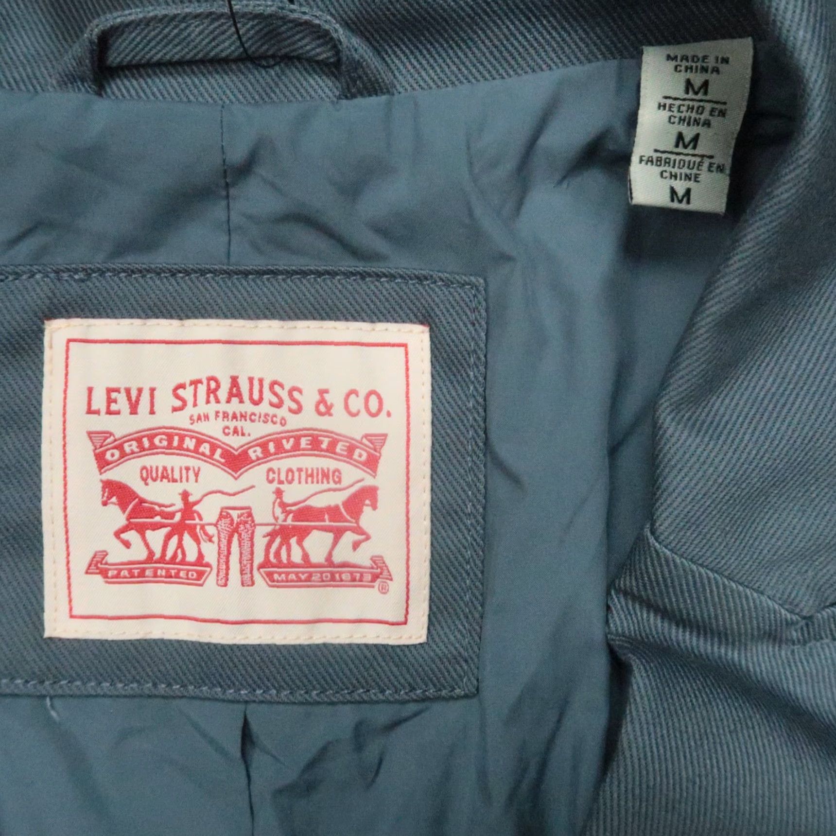 Levi's Levi's Blazer Women Medium Blue Cotton Sport Coat NWT; Denim? (Note: Only from original title words.) Size M / US 6-8 / IT 42-44 - 3 Thumbnail