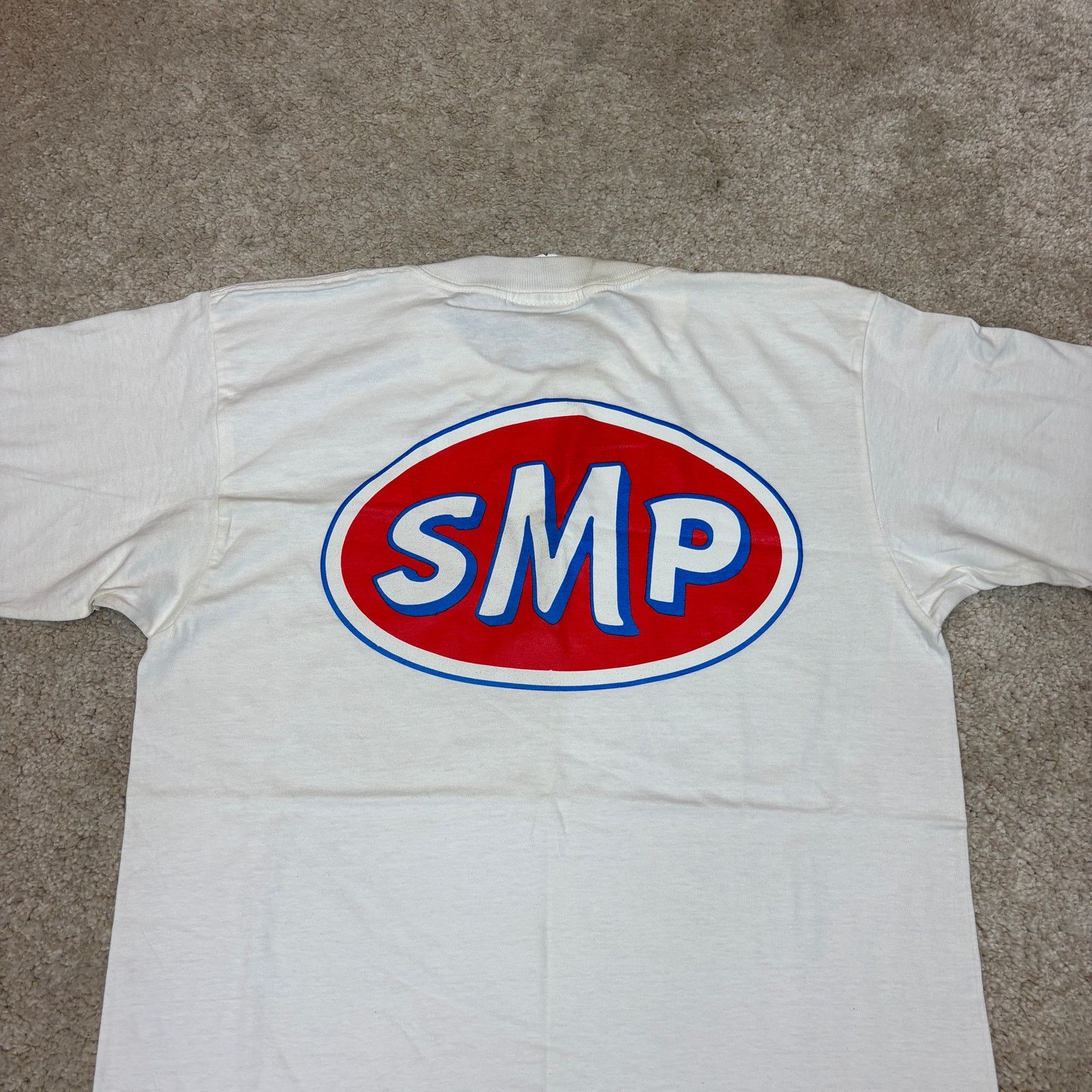 Vintage Vintage 90s SMP Skateboarding STP Parody Logo T Shirt Medium Size US M / EU 48-50 / 2 - 4 Thumbnail