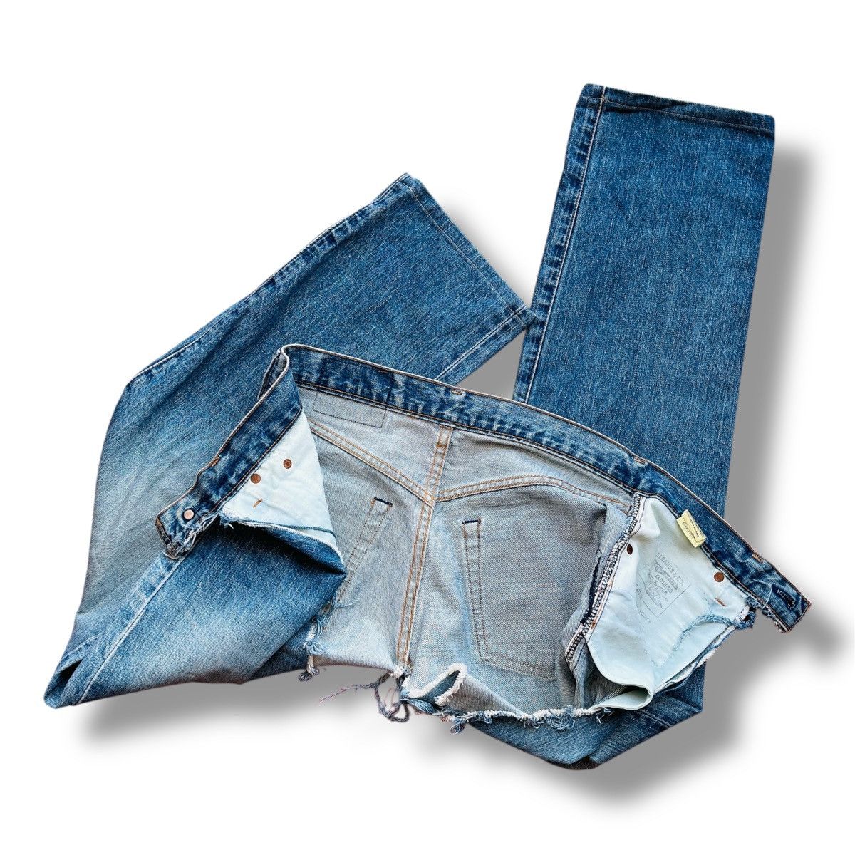 Levi's Vintage Levi's 502XX Big E Distressed Cut Selvedge Jeans J22 Size US 30 / EU 46 - 23 Thumbnail