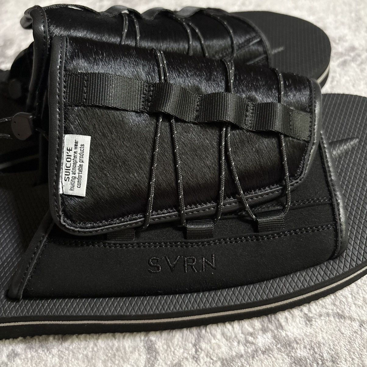 Suicoke Suicoke X SVRN Moto Cow Fur Sandals Black | Size 13 Size US 13 / EU 46 - 2 Thumbnail