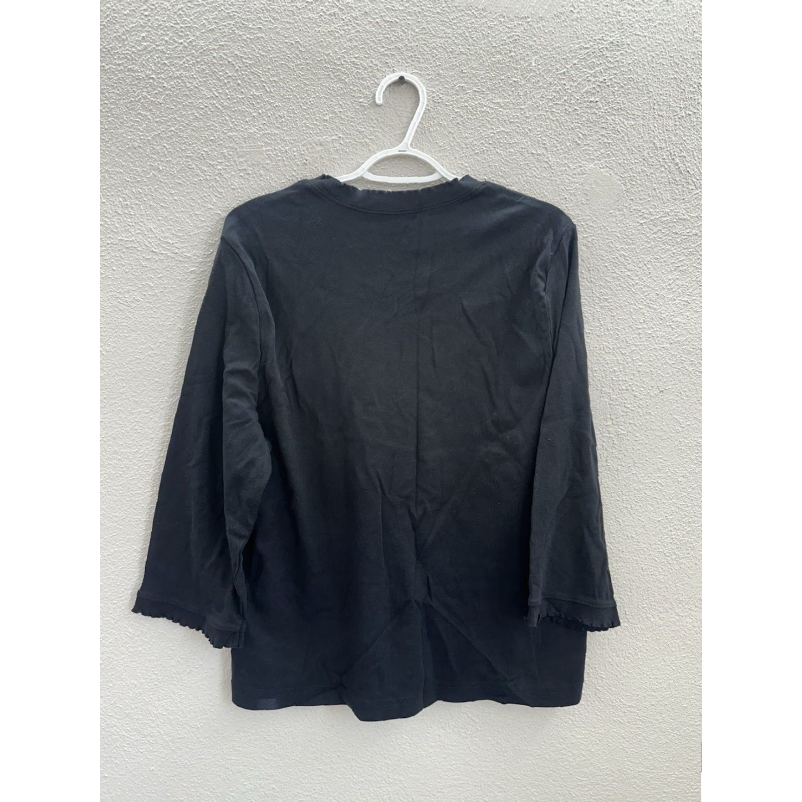 Orvis Orvis Womens Shirt Large Black 3/4 Sleeve Round Neck Shirt Women Regular Cotton Lightweight Casual Sleeve Basic Solid Vintage No (adjusted to rules) Size L / US 10 / IT 46 - 7 Thumbnail