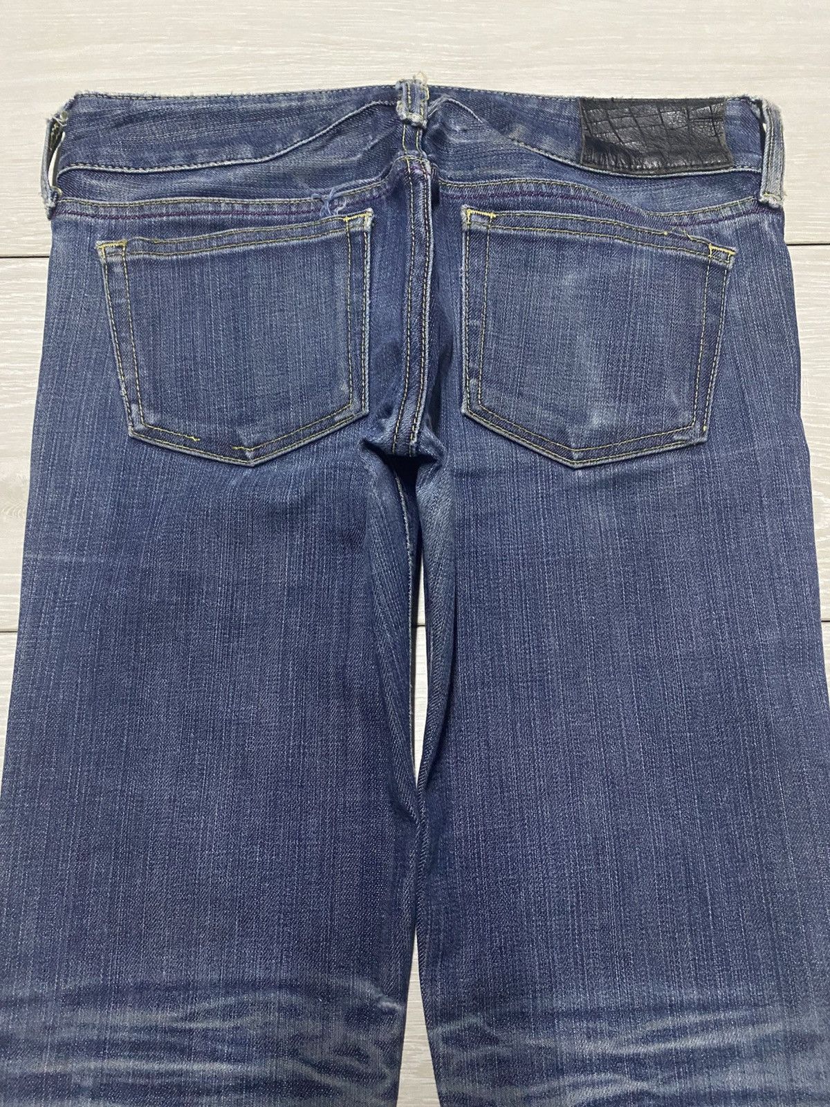 SLY Vintage Sly Blue Wash Distressed Flare Jeans Size US 28 / EU 44 - 4 Thumbnail